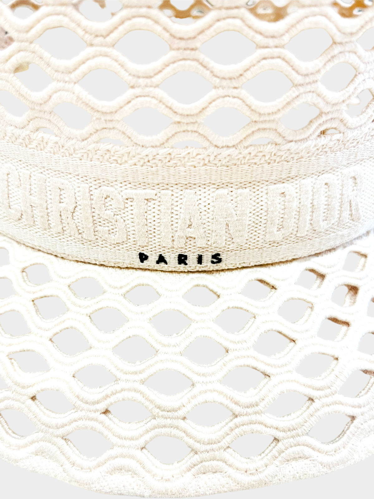 Christian Dior 2010s Embroidered Mesh Hat