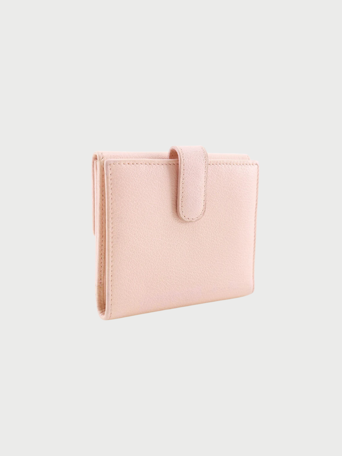 Chanel 2000s Pink Leather Camellia Bi-Fold Wallet