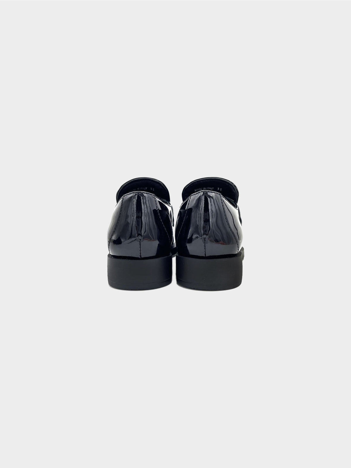 Prada 2020s Black Chocolate Patent Leather Loafer
