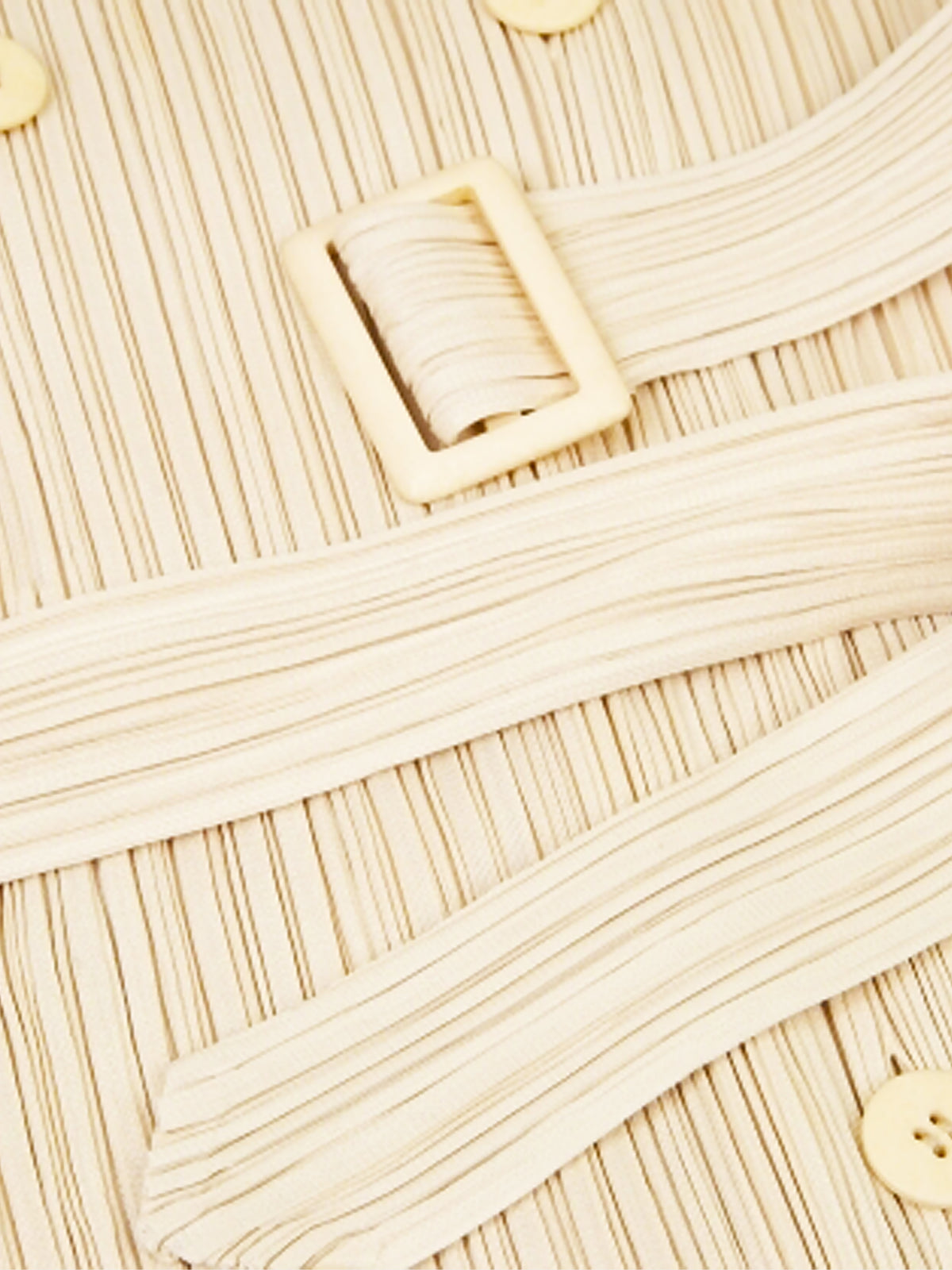 Issey Miyake Pleats Please Autumn 2008 Cream Pleated Trench Coat