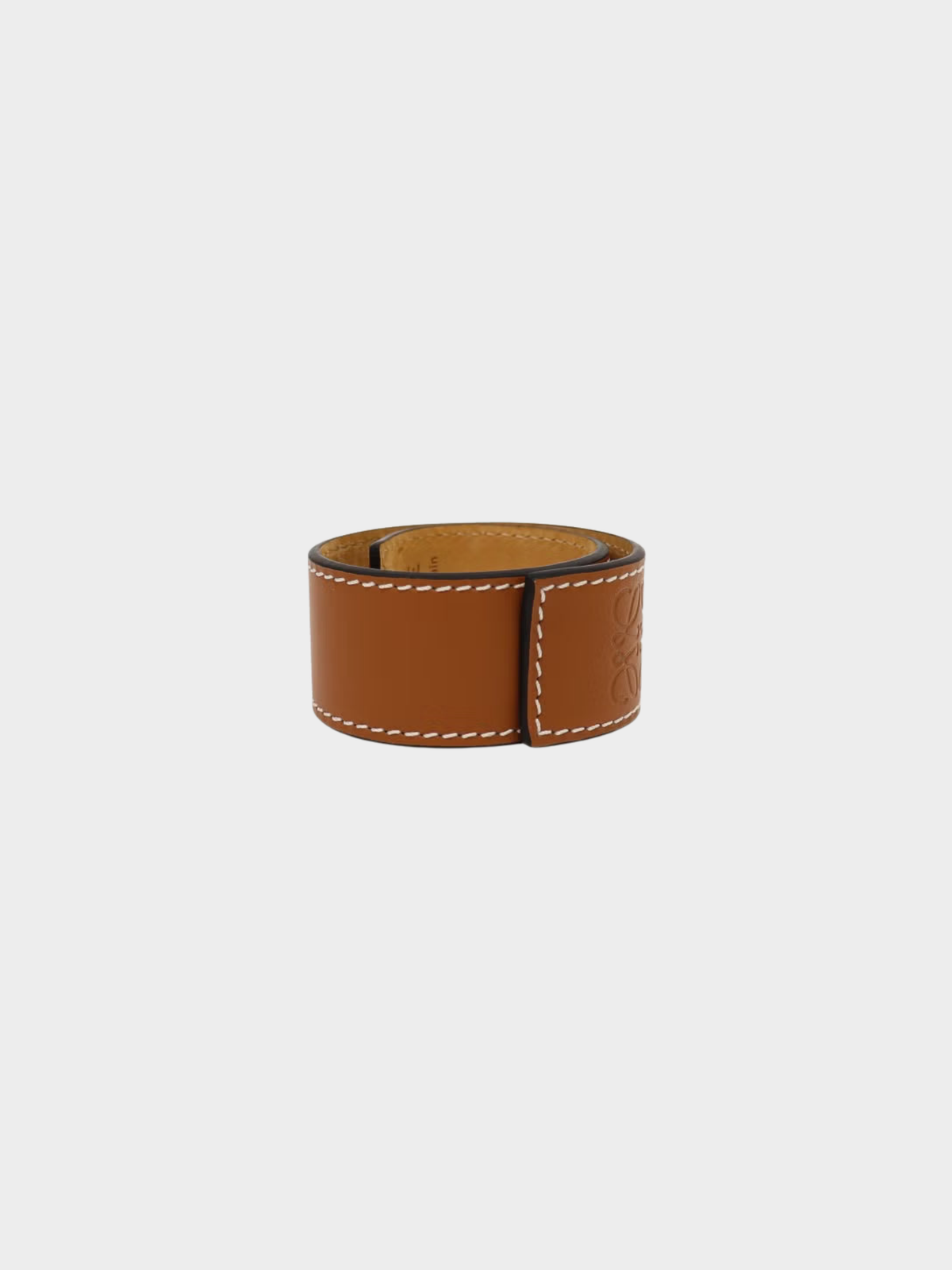 Loewe 2020s Tan Calfskin Small Slap Bracelet