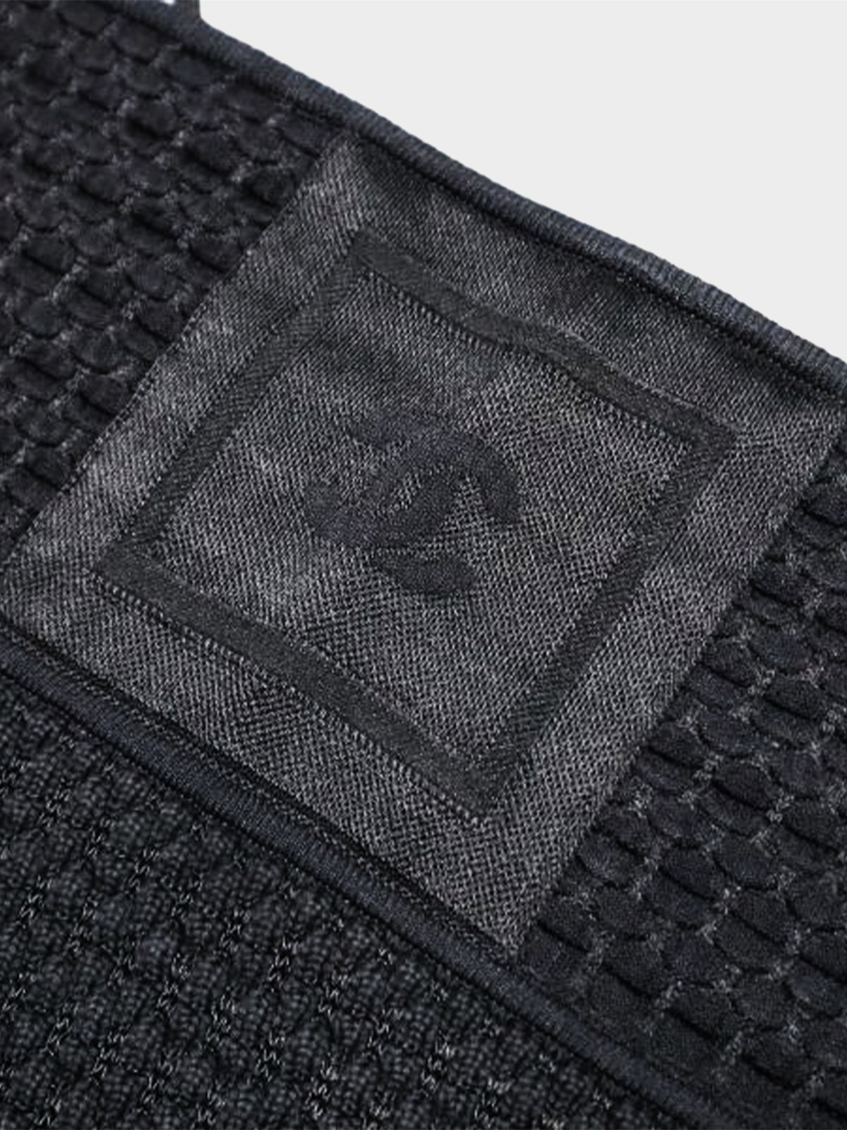 Chanel 2010s Black CC Logo Knitted Cami Top