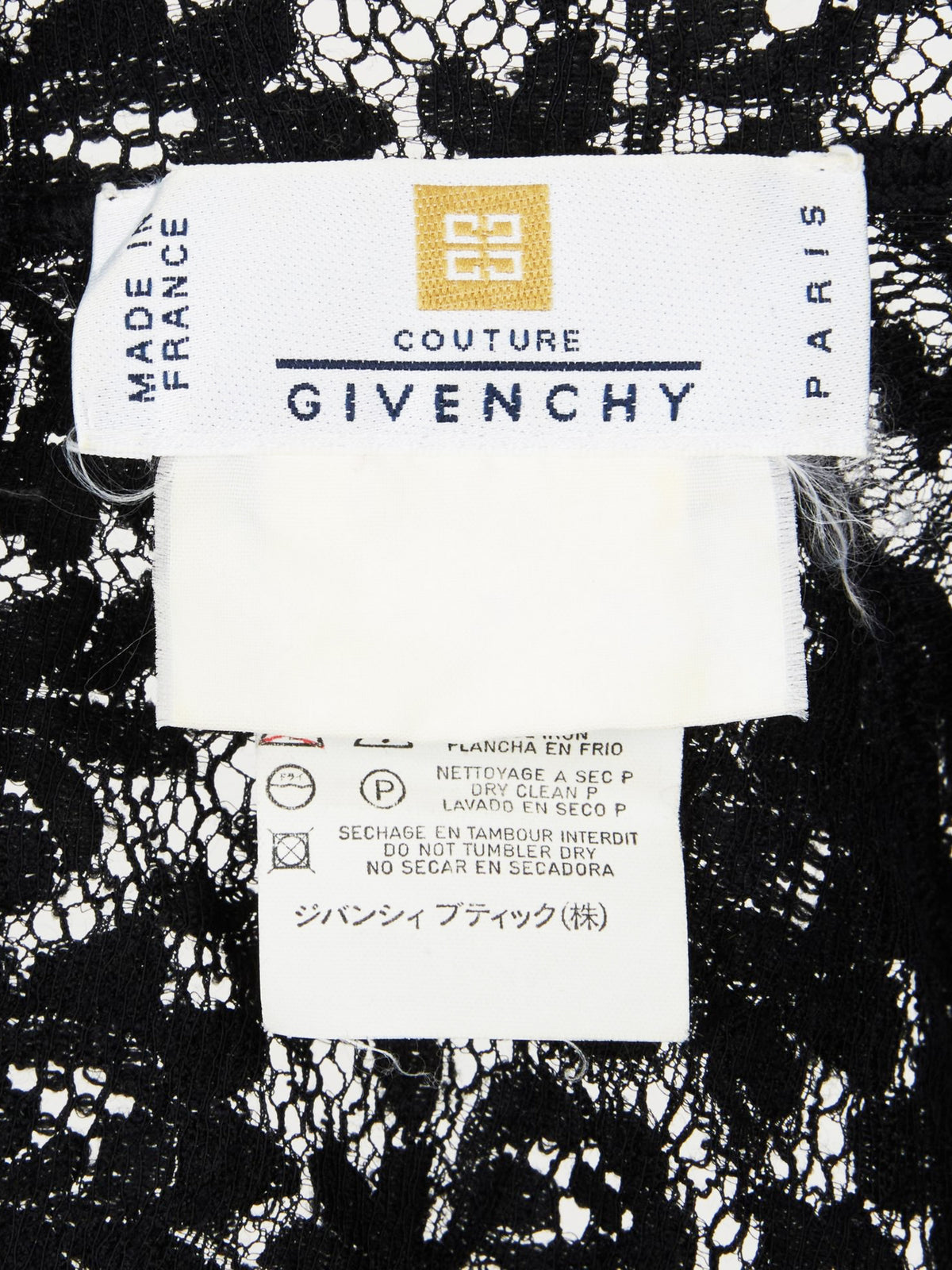 Givenchy 1990s Black Floral Lace Long-sleeved Bodysuit