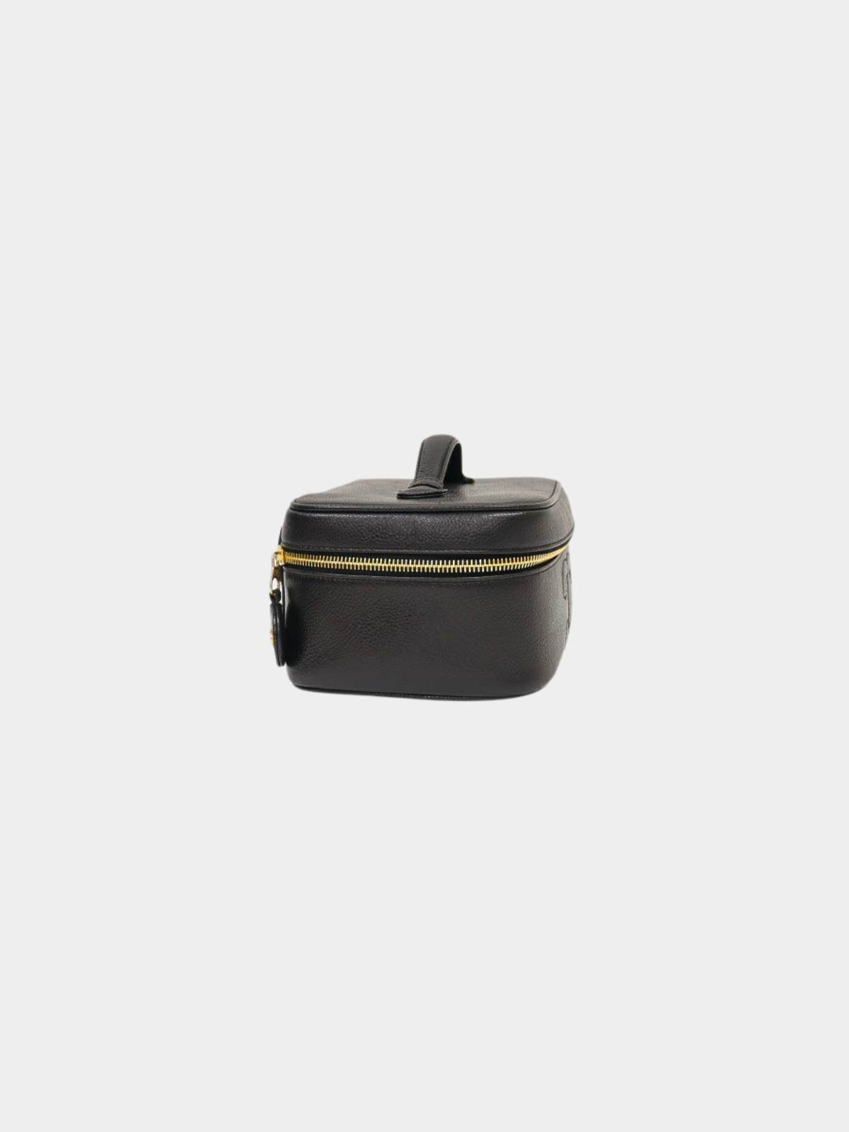 Chanel 1990s Black Caviar Vanity Bag