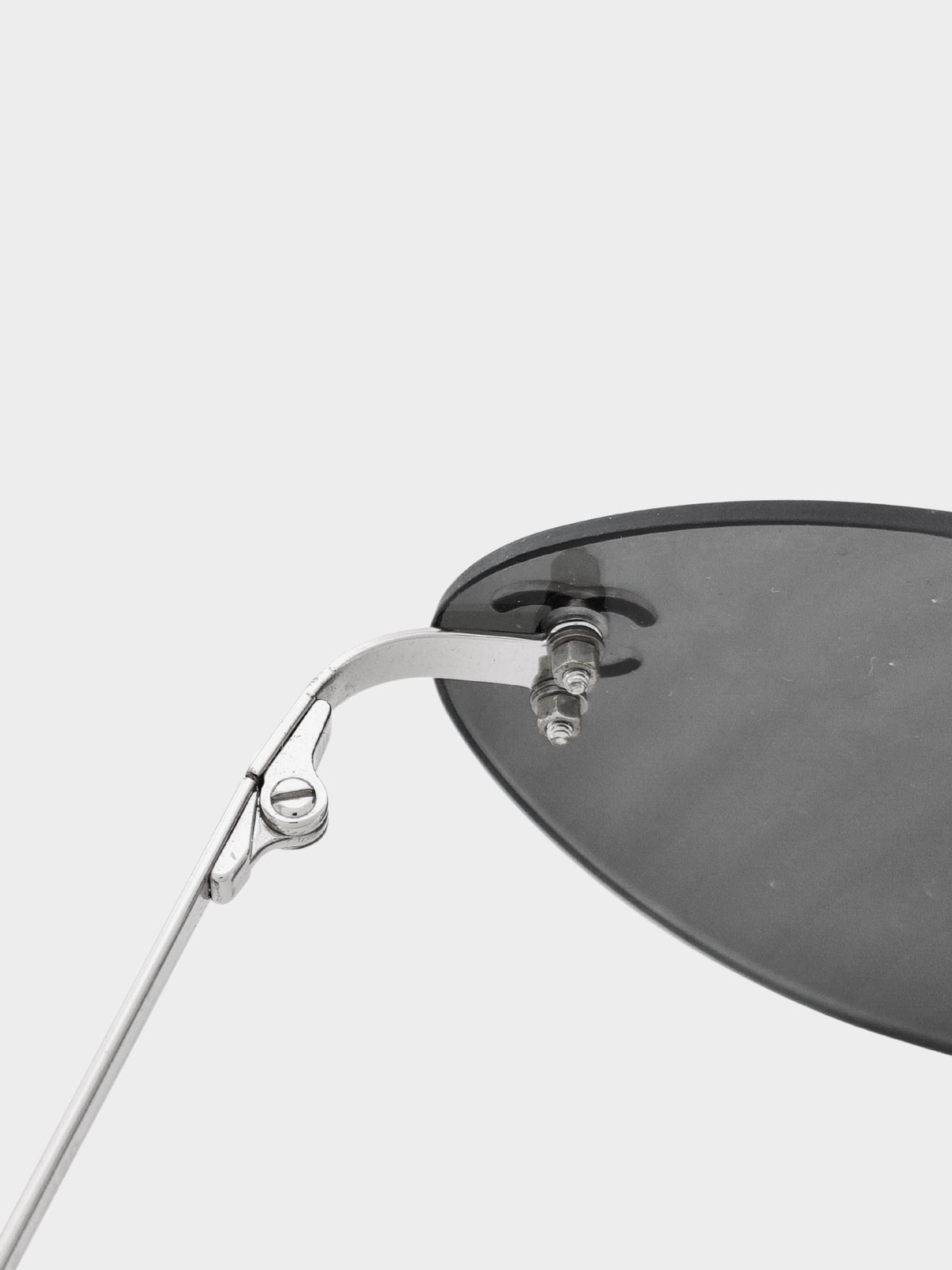 Chanel 2000s Silver Rimless CC Sunglasses
