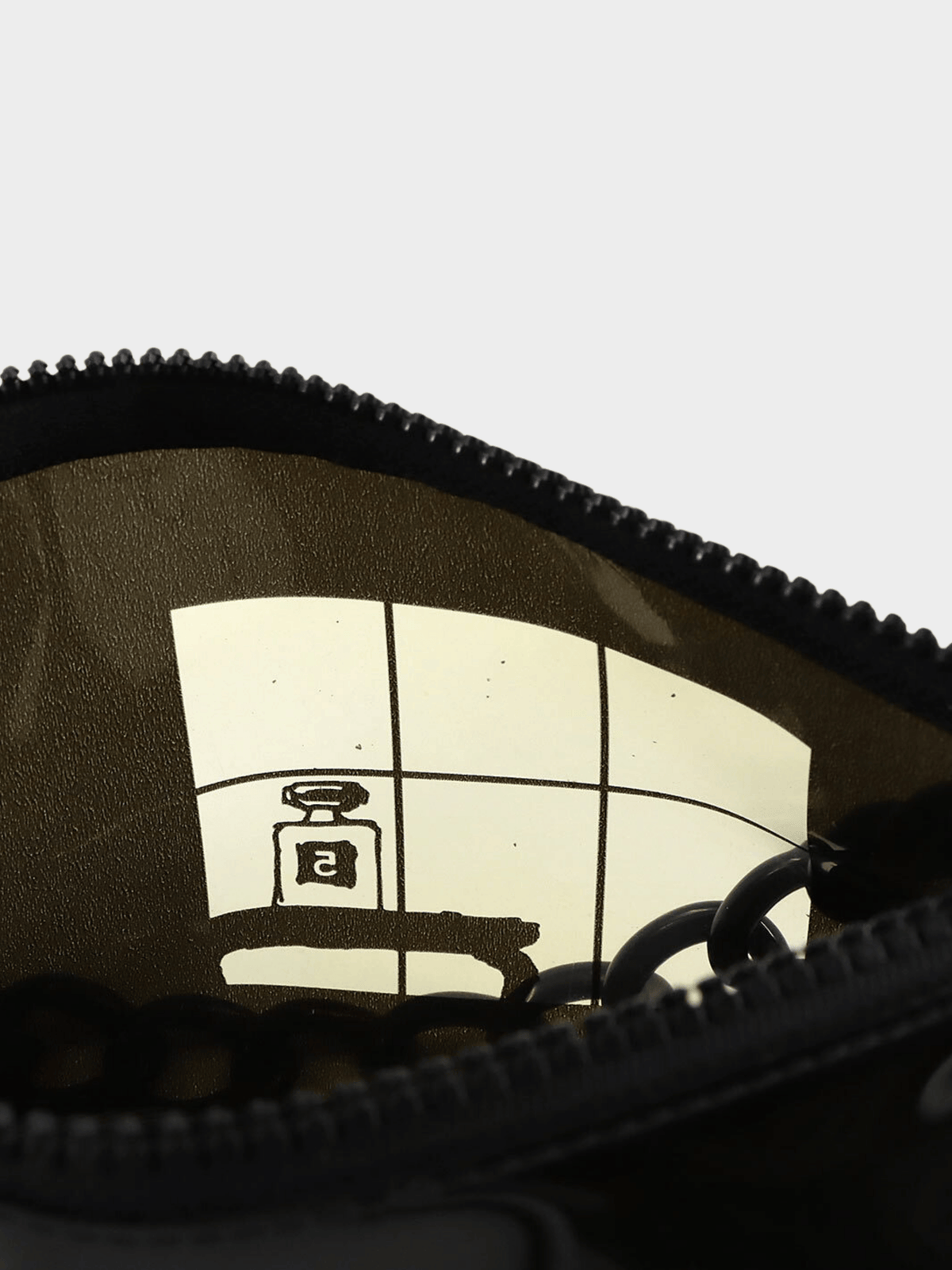 Chanel 2003 Black Window-Print Shoulder Bag