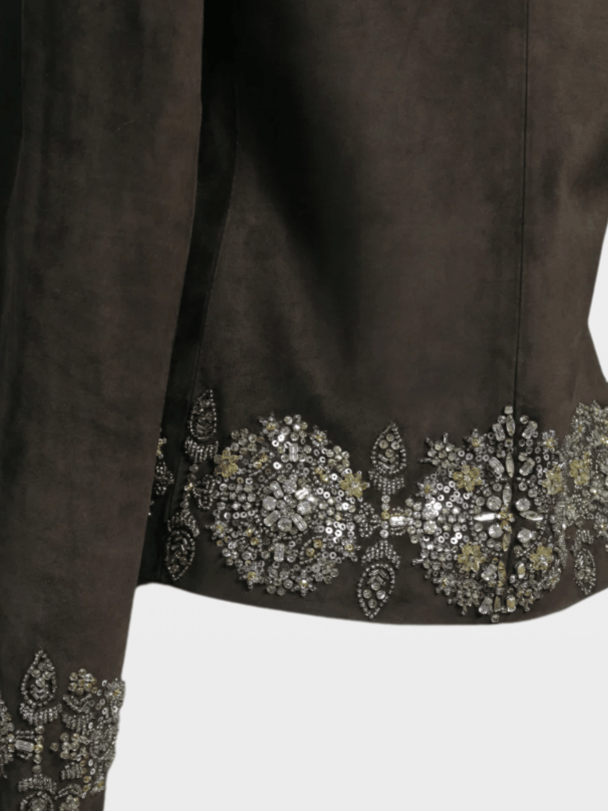 Valentino FW 2003 Runway Dark Brown Fur Trim Jacket