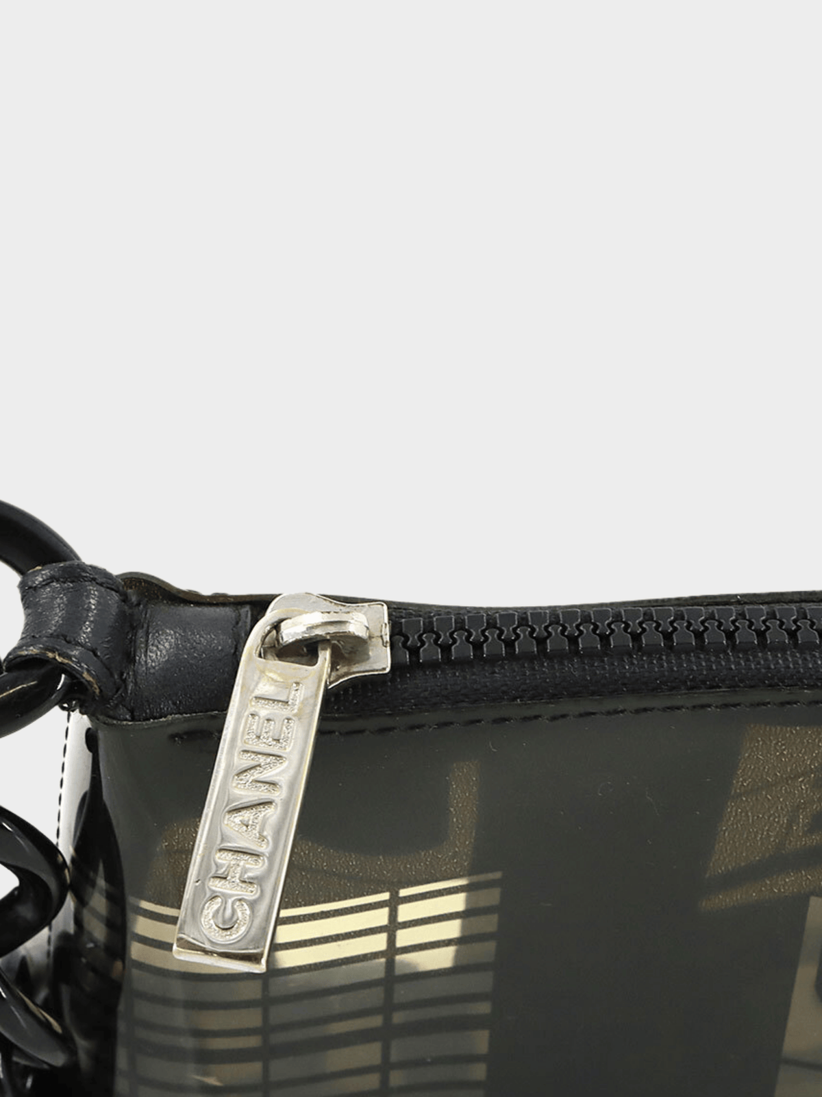Chanel 2003 Black Window-Print Shoulder Bag