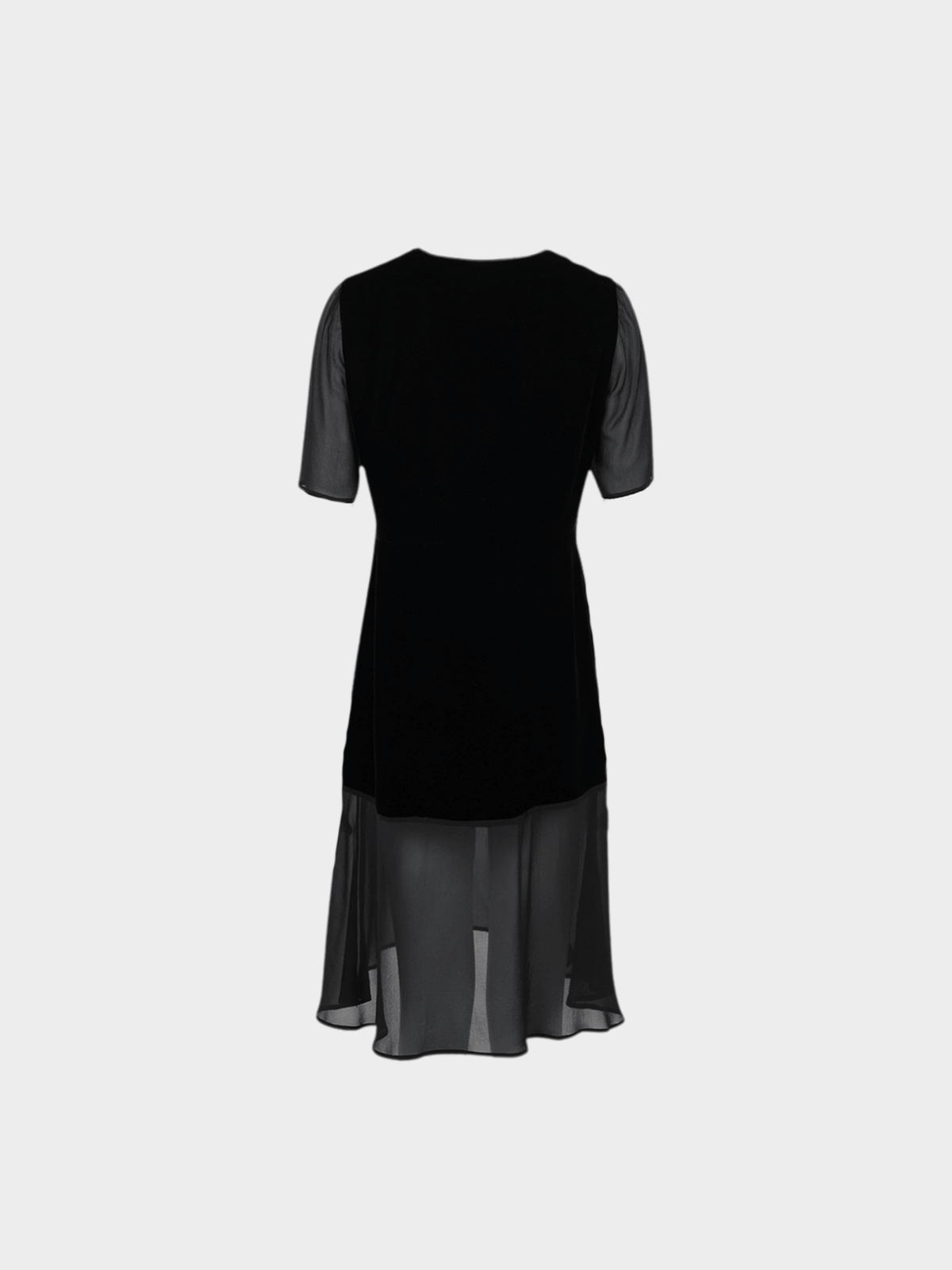 Prada FW 1994 Black Silk Velour Dress