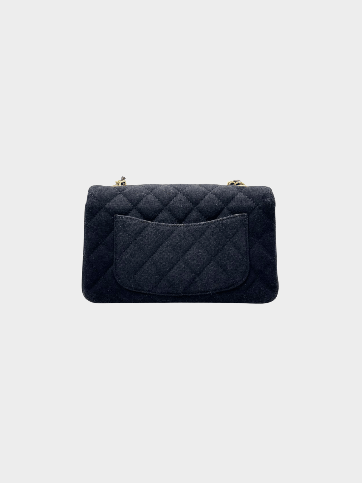 Chanel 2018 Black Felt Quilted Paris-Hamburg Charms Mini Rectangular Flap Bag
