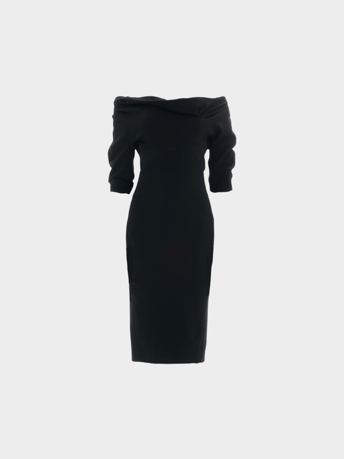 Dsquared2 FW 2010 Black Boat-Neck Wool Cocktail Dress