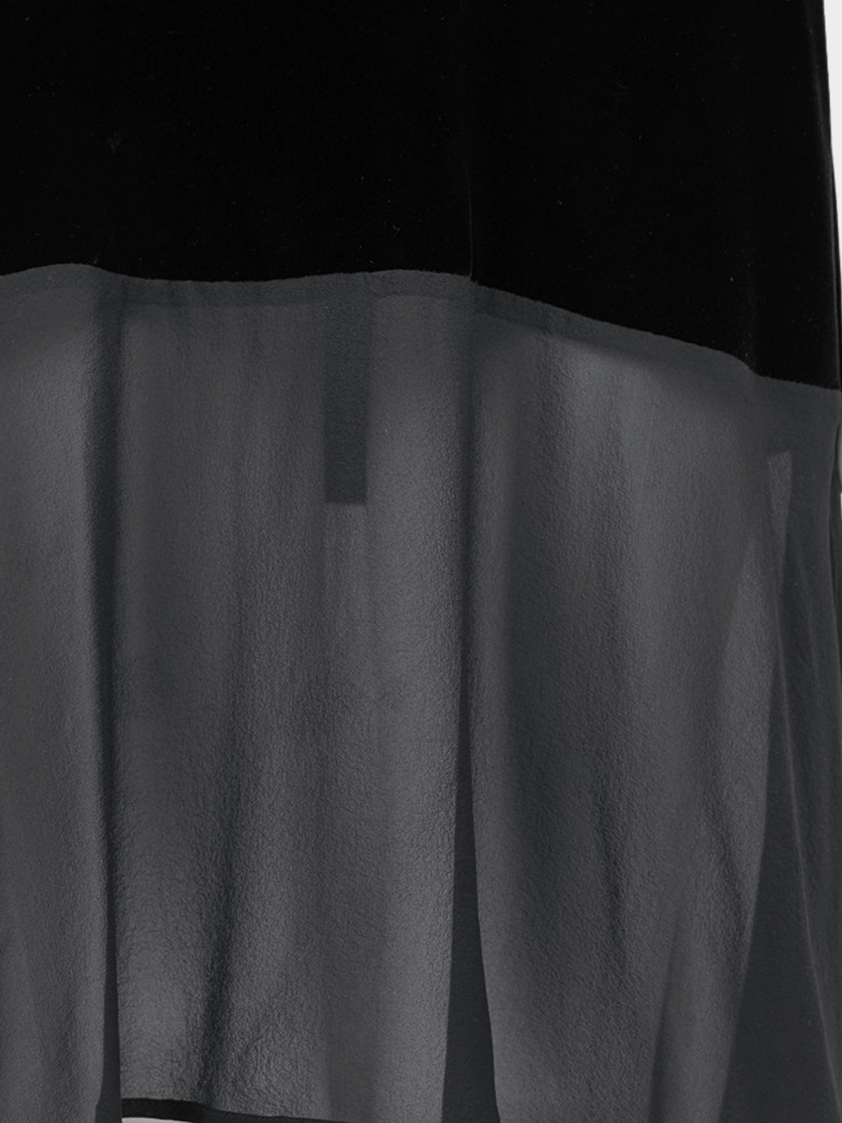 Prada FW 1994 Black Silk Velour Dress