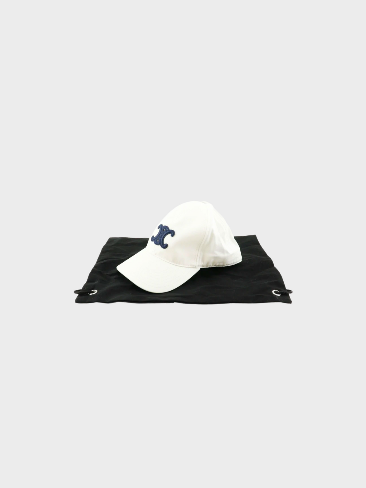 Celine 2020 White Macadam Triomphe Cap