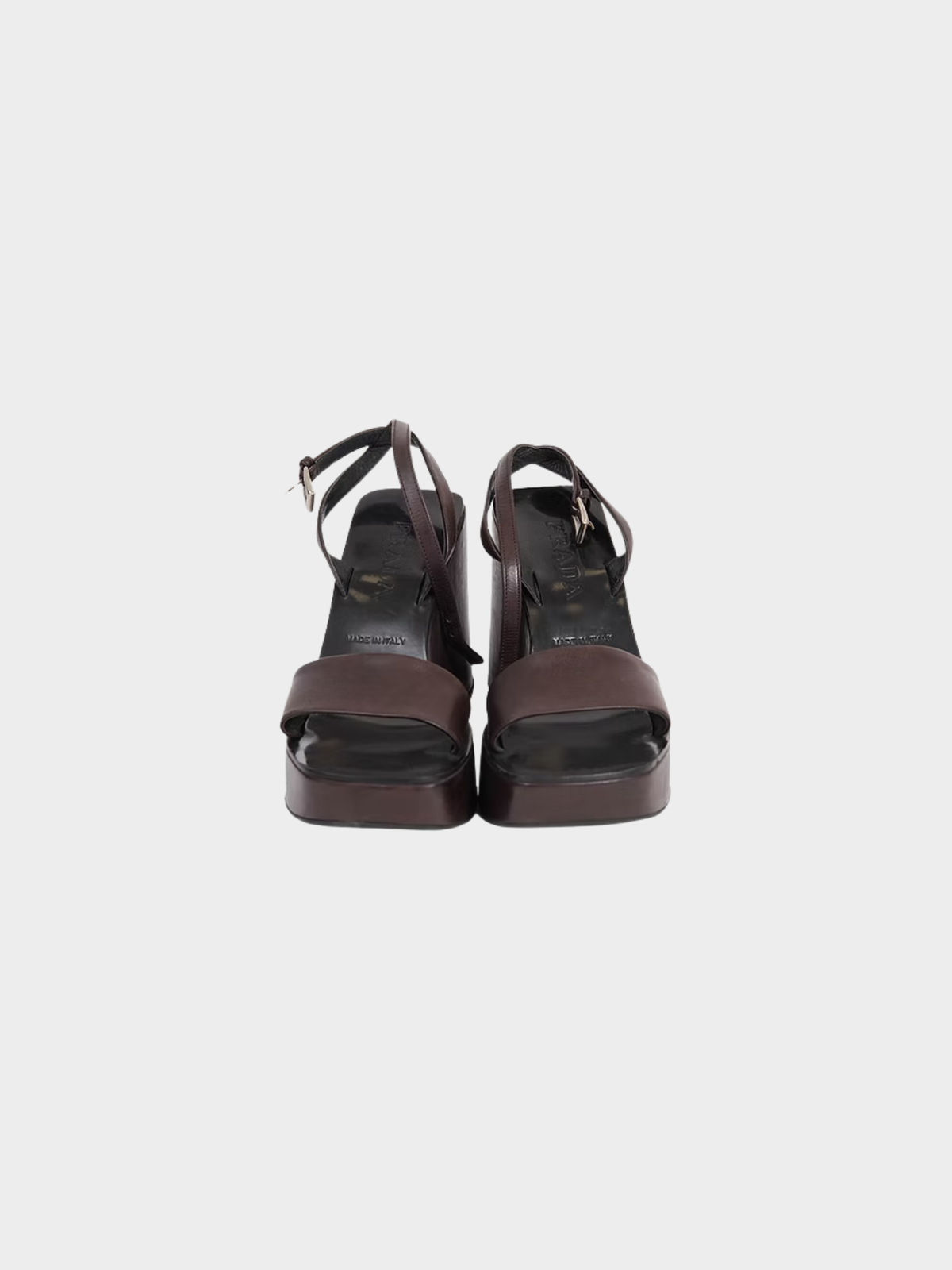 Prada 2000s Brown High Platform Sandals