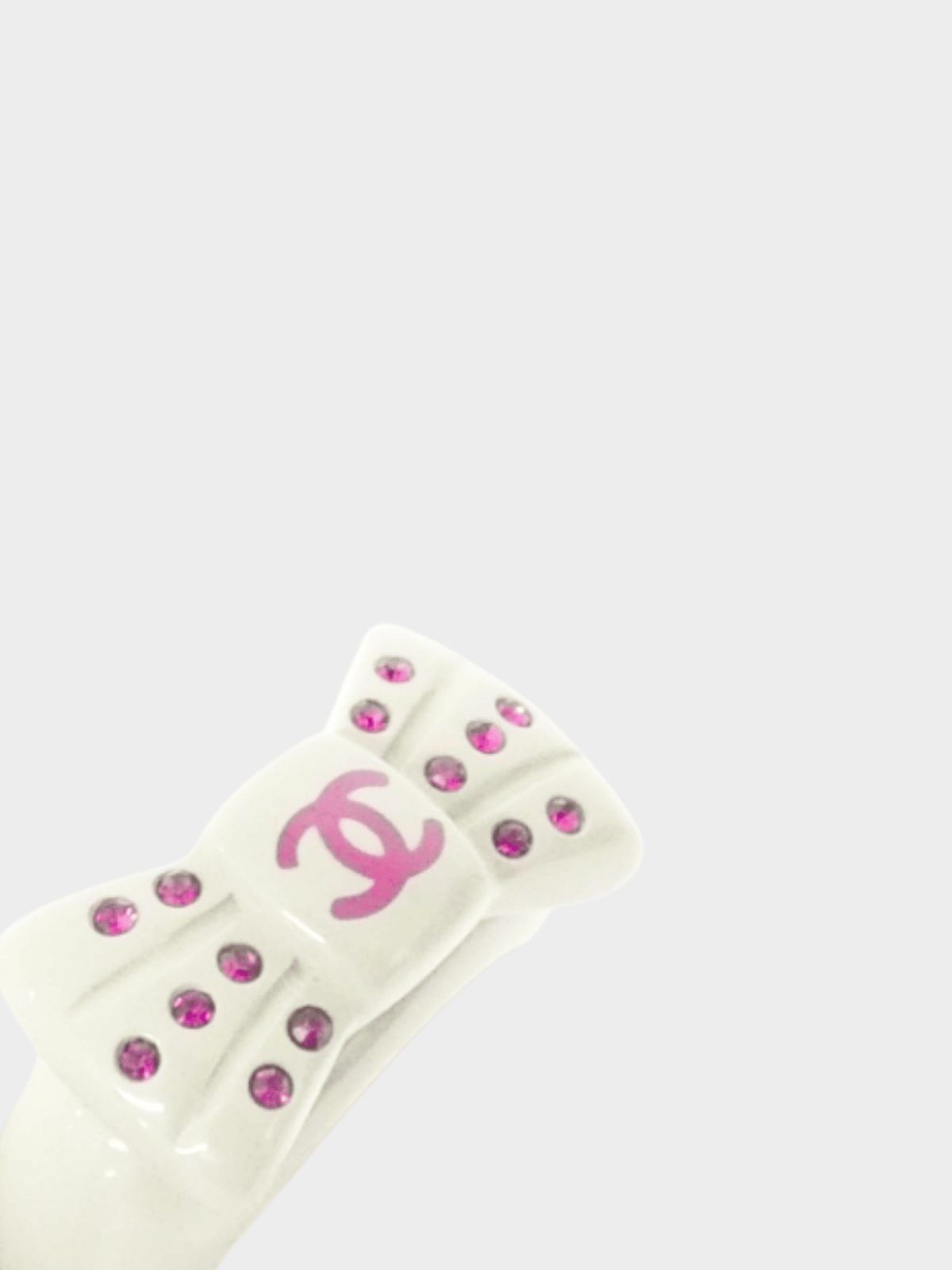 Chanel 2002 White and Pink Bow Ring