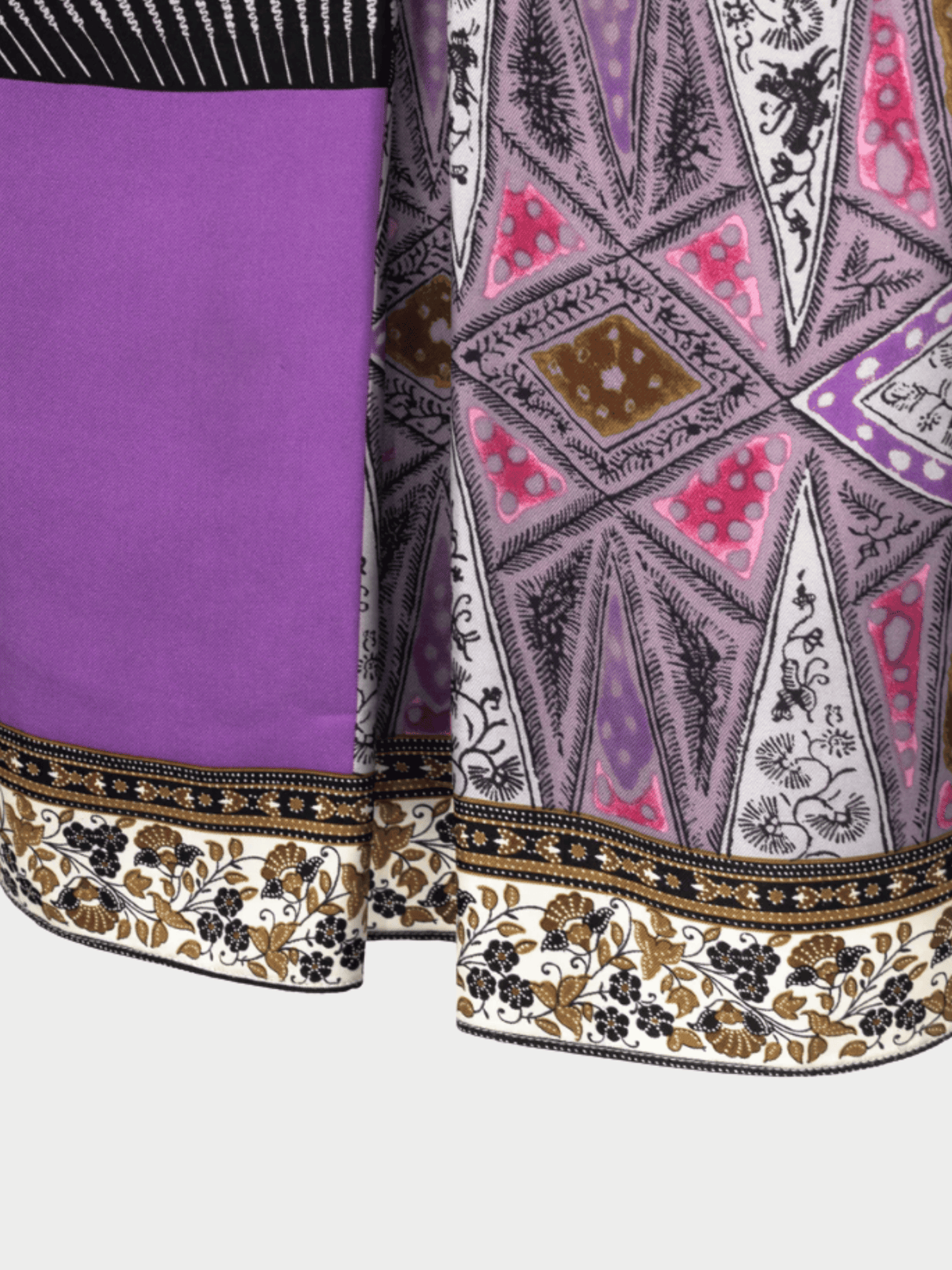 Etro 2000s Purple-Multi Paisley and Floral Silk-Satin Tank