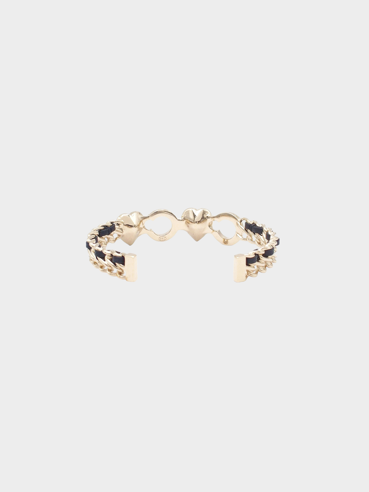 Chanel 2000s Gold Metal Chain Coco Crush Cuff Bracelet