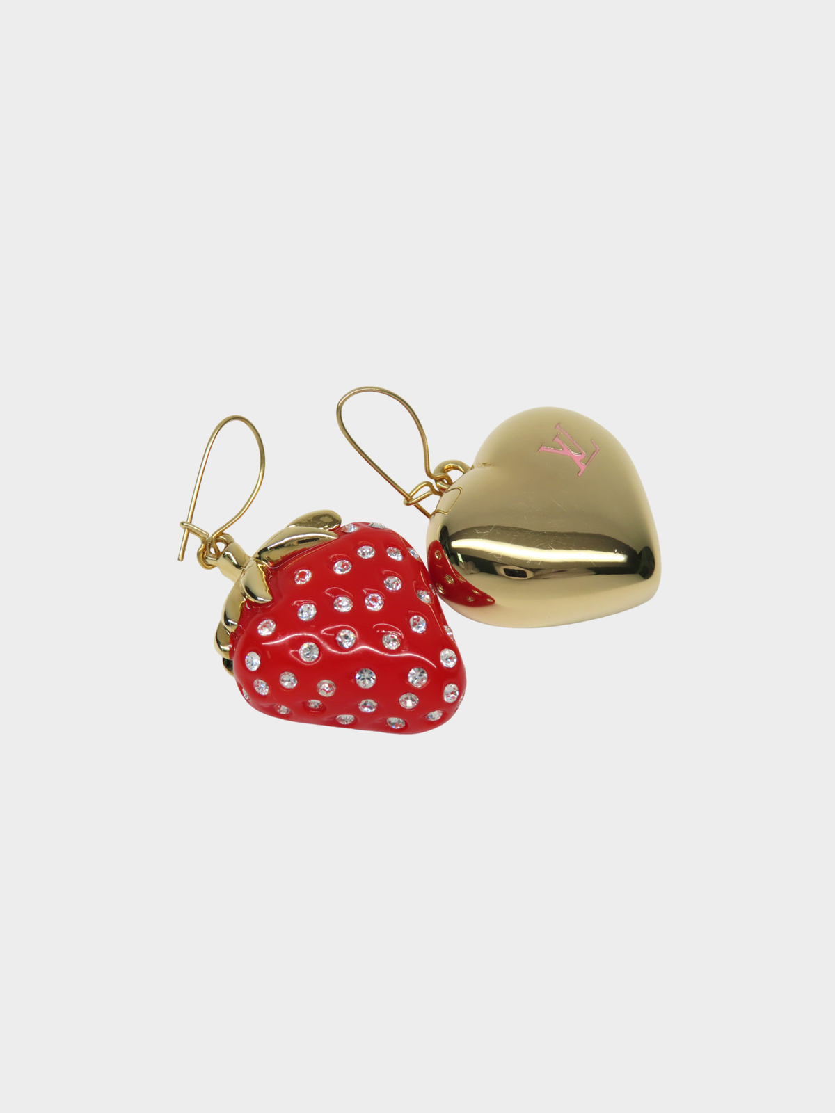 Louis Vuitton 2010s Fraises Strawberry Heart Earrings
