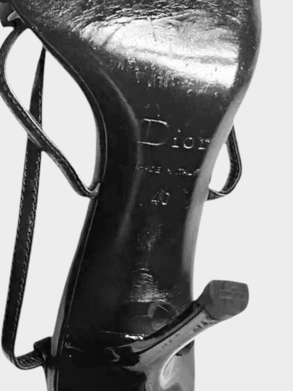 Christian Dior 2000s Black and Pink Leather Bow Heels
