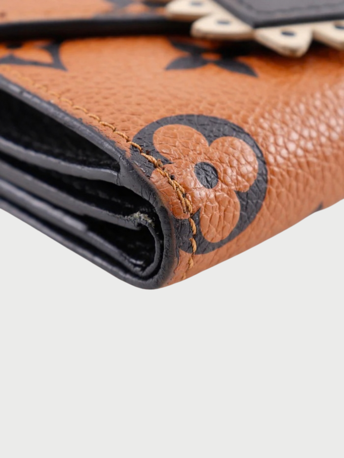 Louis Vuitton 2020 Brown Monogram Empreinte Leather Zoe Tri-Fold Wallet