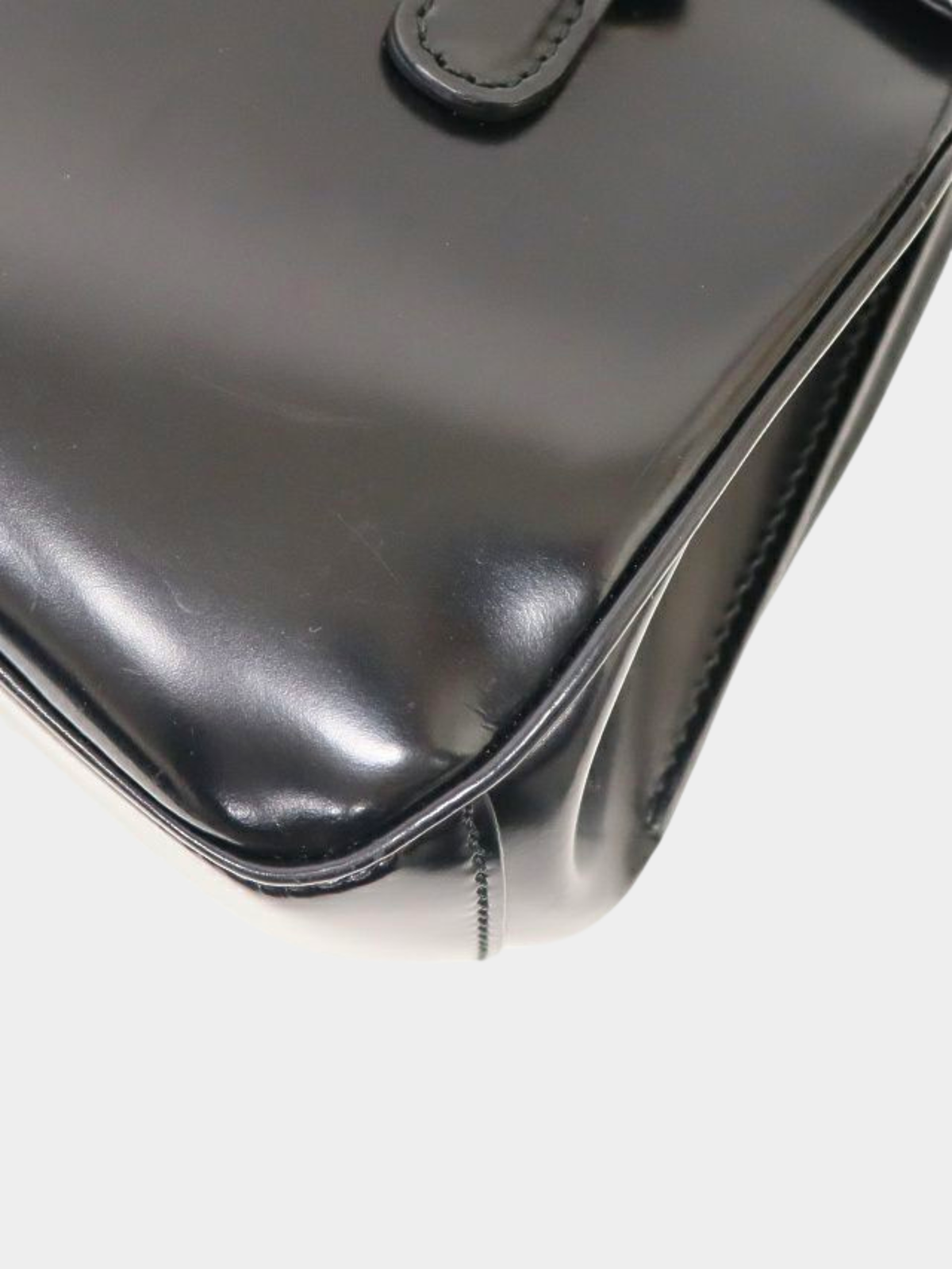 Gucci 2010s Black Leather Lady Lock Handbag