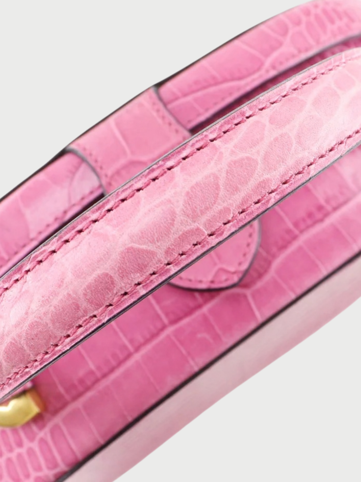 Celine 2000s Raspberry Pink Embossed Leather Handbag