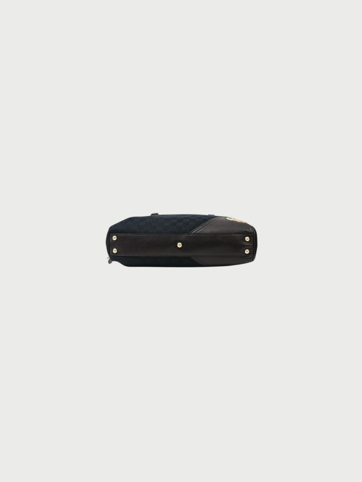 Gucci 2000s Black Canvas Leather GG Handbag