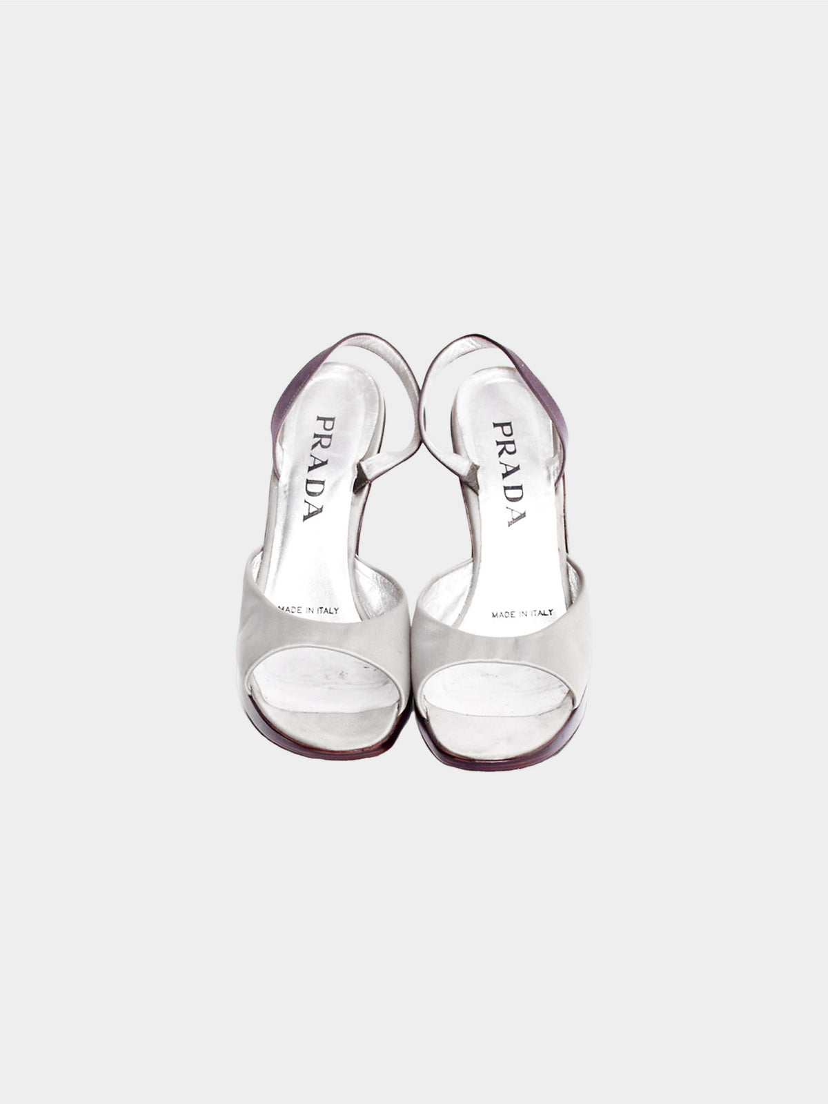 Prada SS 1998 Purple and Silver Plexiglass Heels