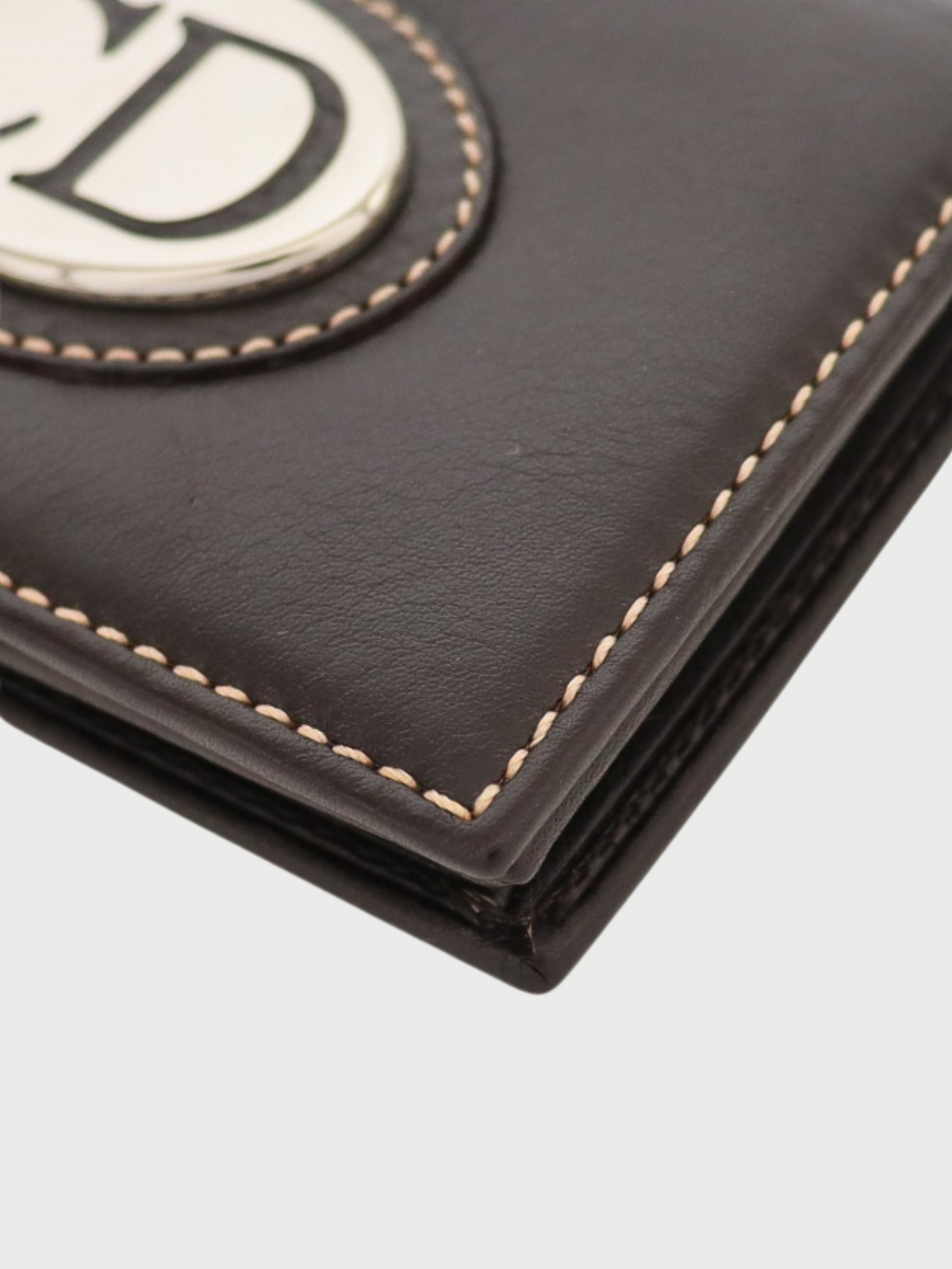 Christian Dior 2000s Black Leather CD Card Case
