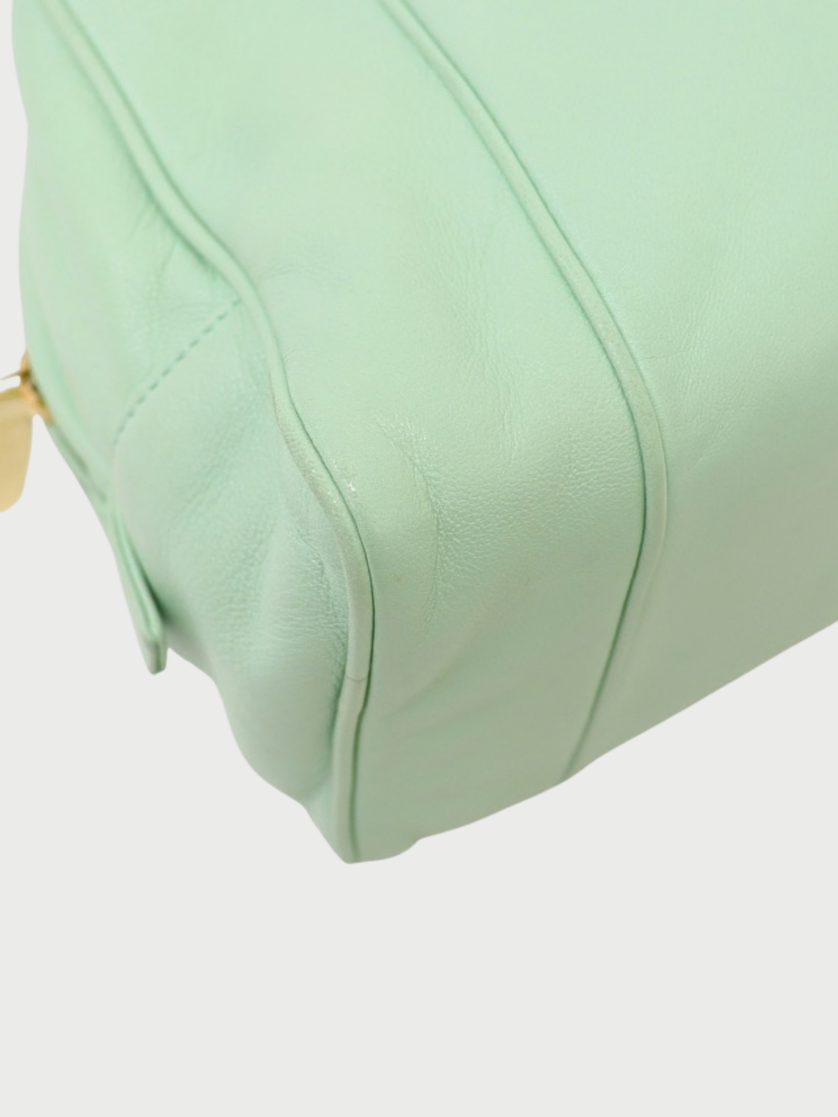 Loewe 2000s Mint Green Nappa Leather Anagram Mini Handbag