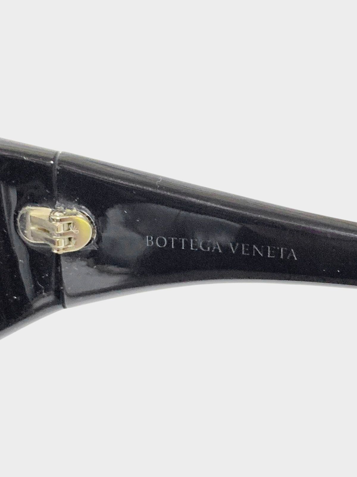 Bottega Veneta 2010s Black Acetate Sunglasses