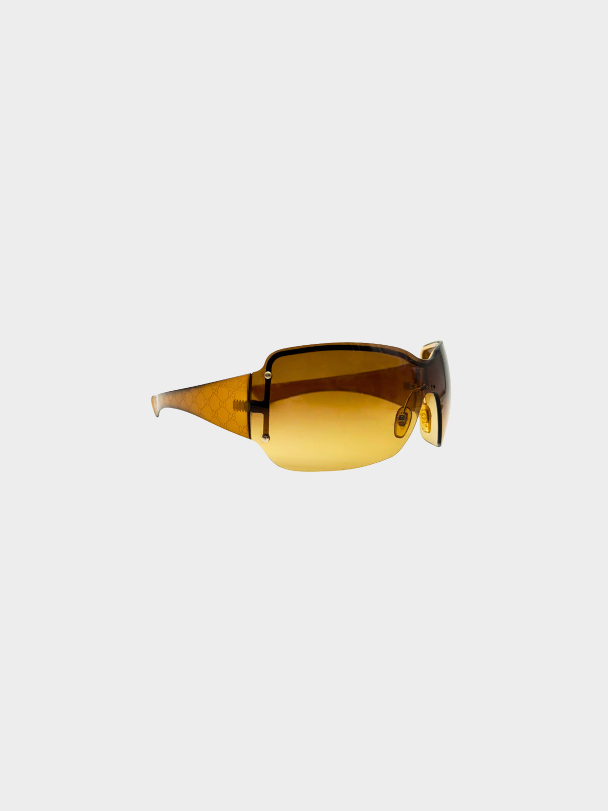 Gucci 2000s Brown Oversized Smoke Sunglasses