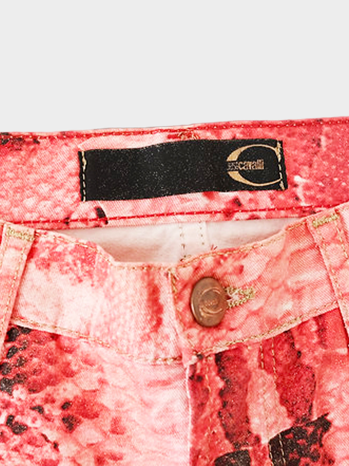 Roberto Cavalli Just Cavalli 2006 Red Python Print Pants