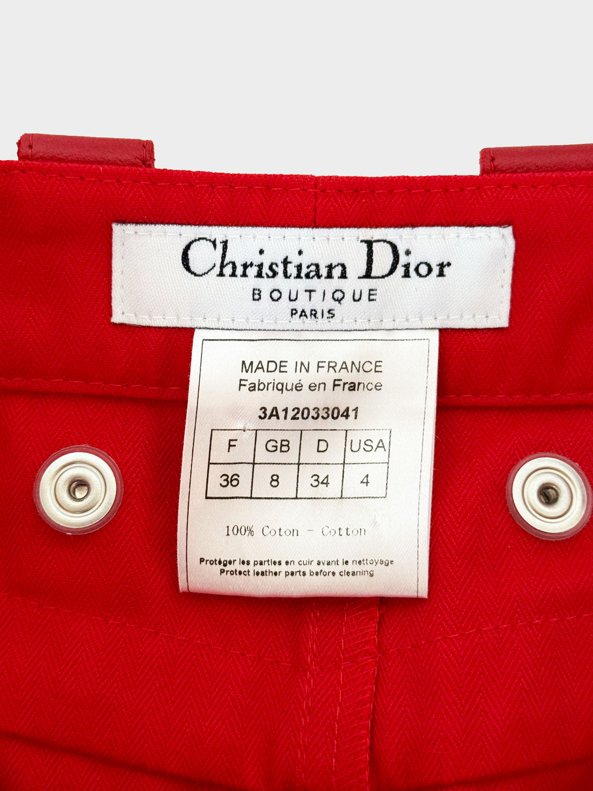 Christian Dior by John Galliano FW 2003 Red Bondage Mini Skirt