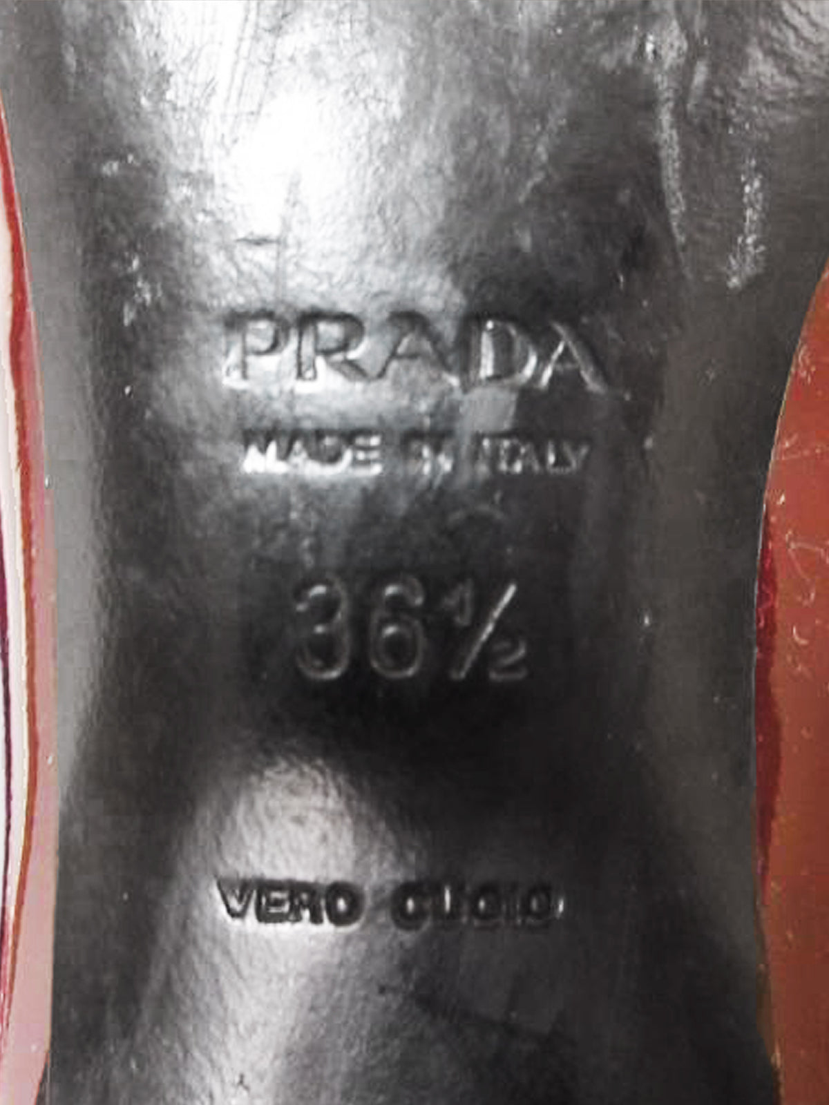 Prada 2000s Gradient Brown and Orange Patent Leather Pumps