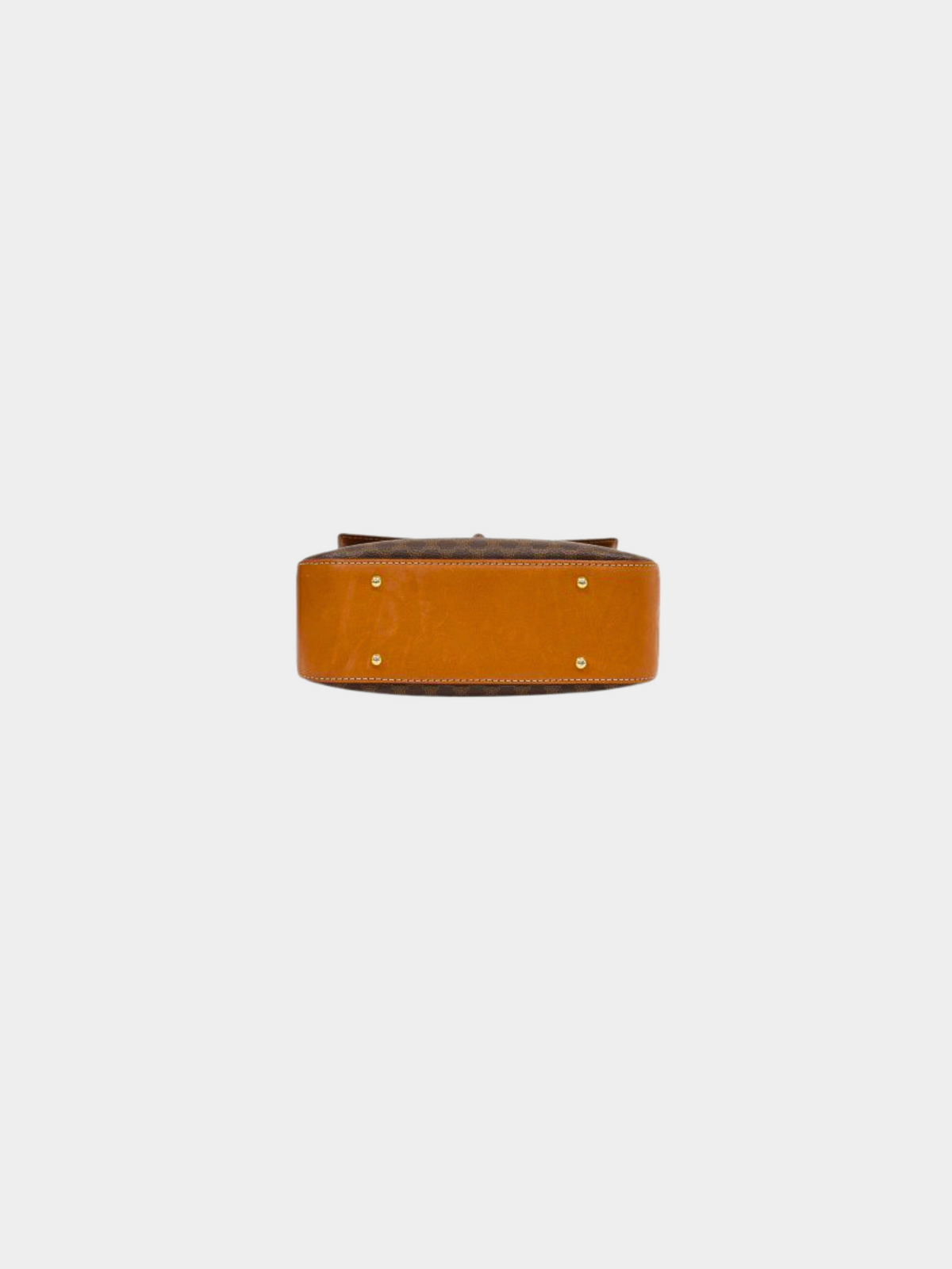 Celine 2000s Brown Macadam Turn Lock Handbag