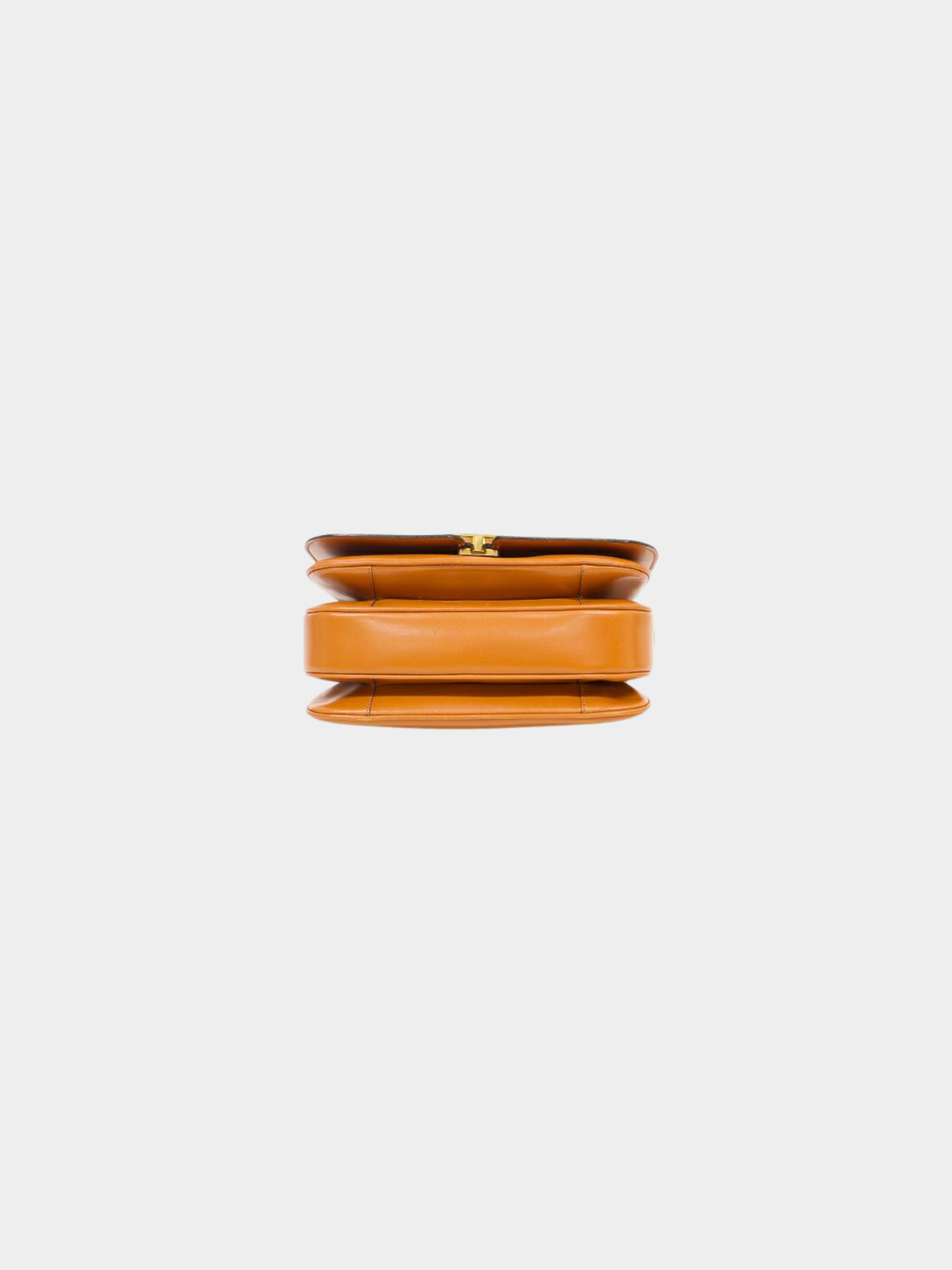 Celine 2000s Brown Triomphe Leather Shoulder Bag