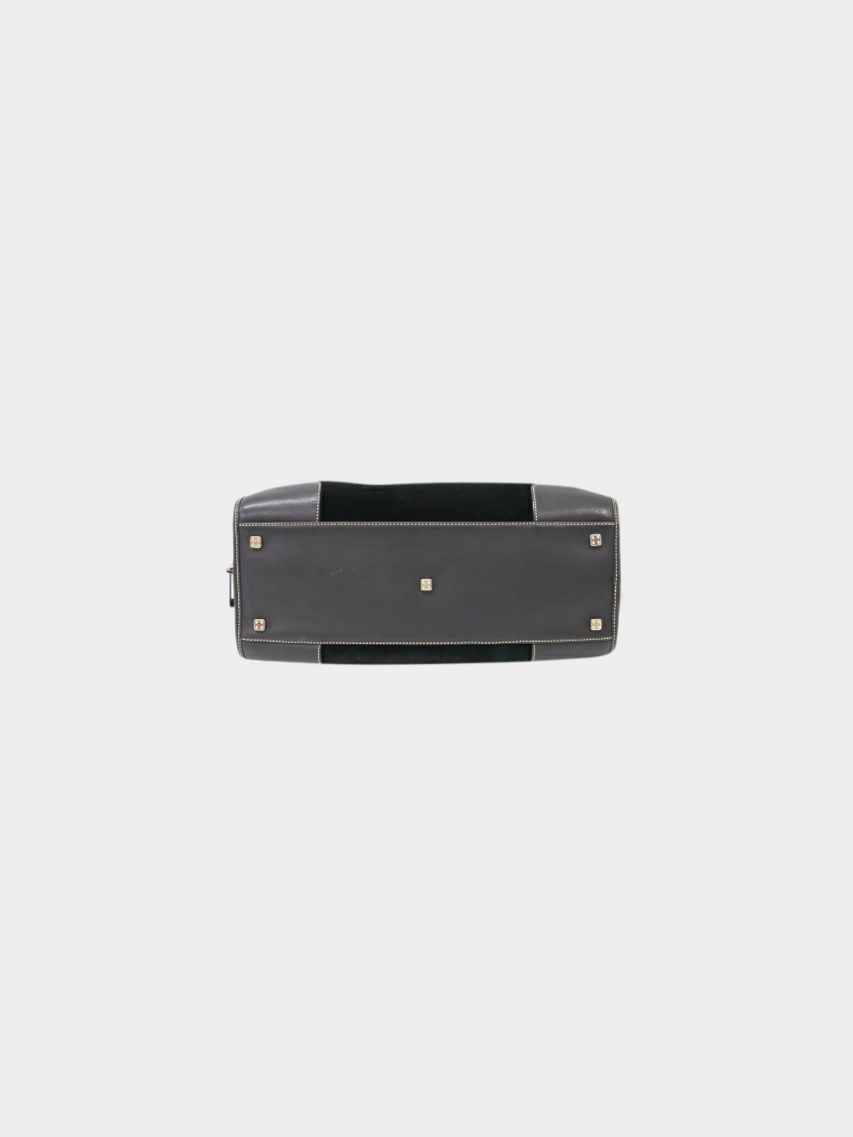 Loewe 2000s Black Suede and Leather Amazona 36 Bag