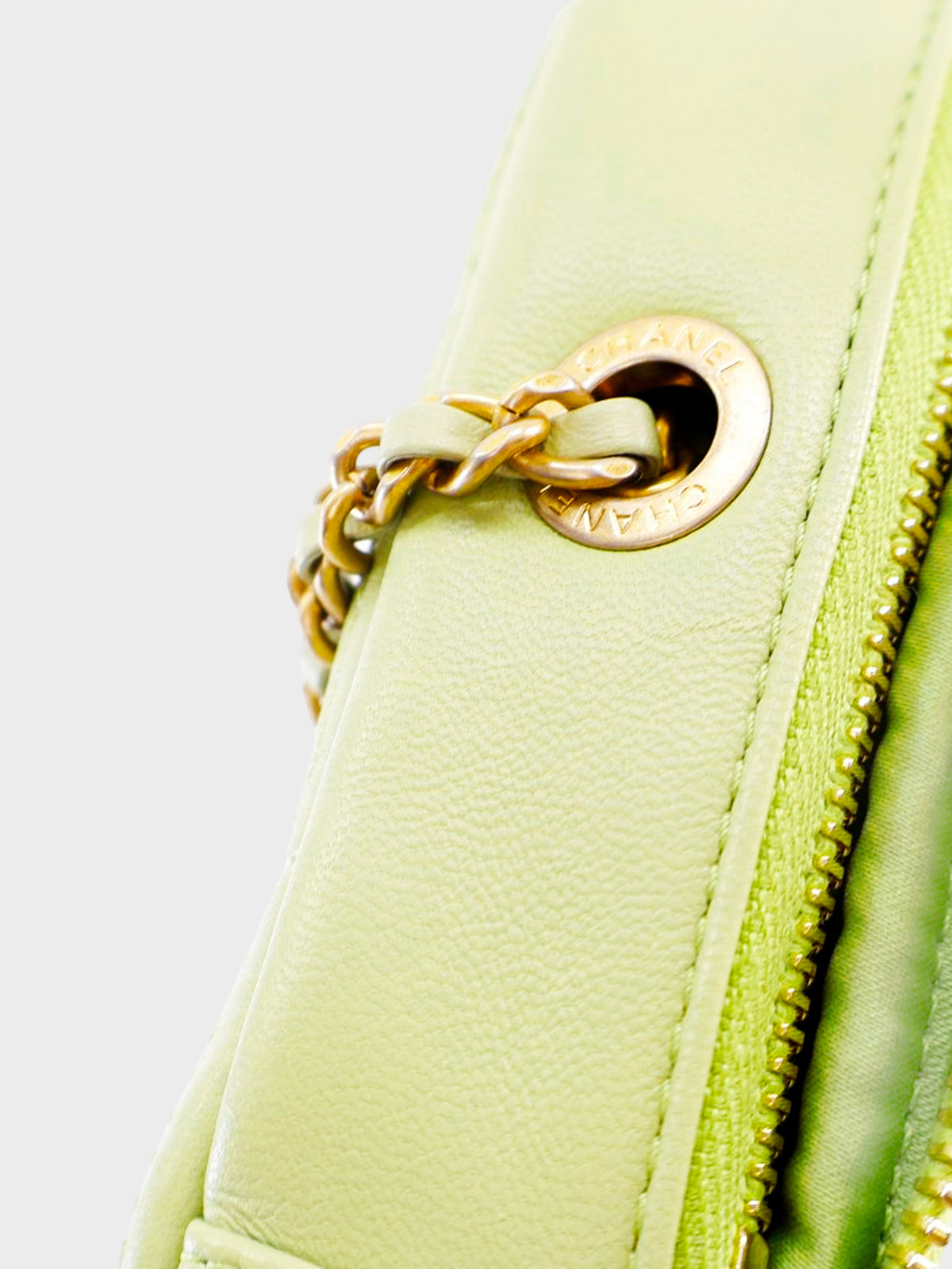 Chanel Late 2020-2021 Pastel Green Lambskin Quilted Seasonal Diamond Crossbody Bag