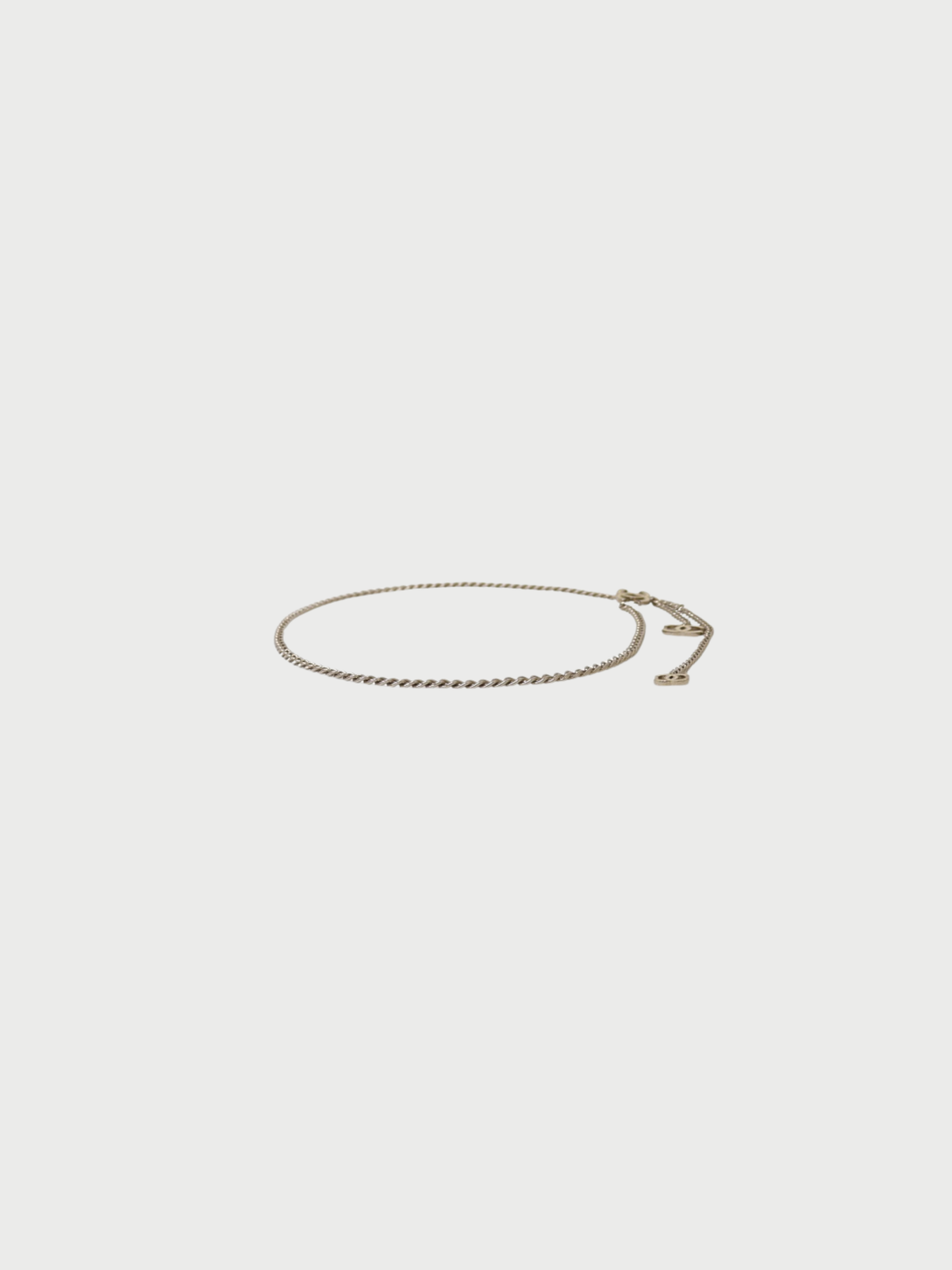 Chanel 2000s Silver Ivory Plated Metal Coco Chain Belt