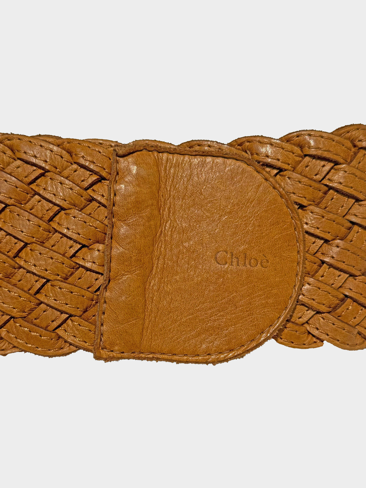 Chloé 2000s Brown Leather Braided Belt
