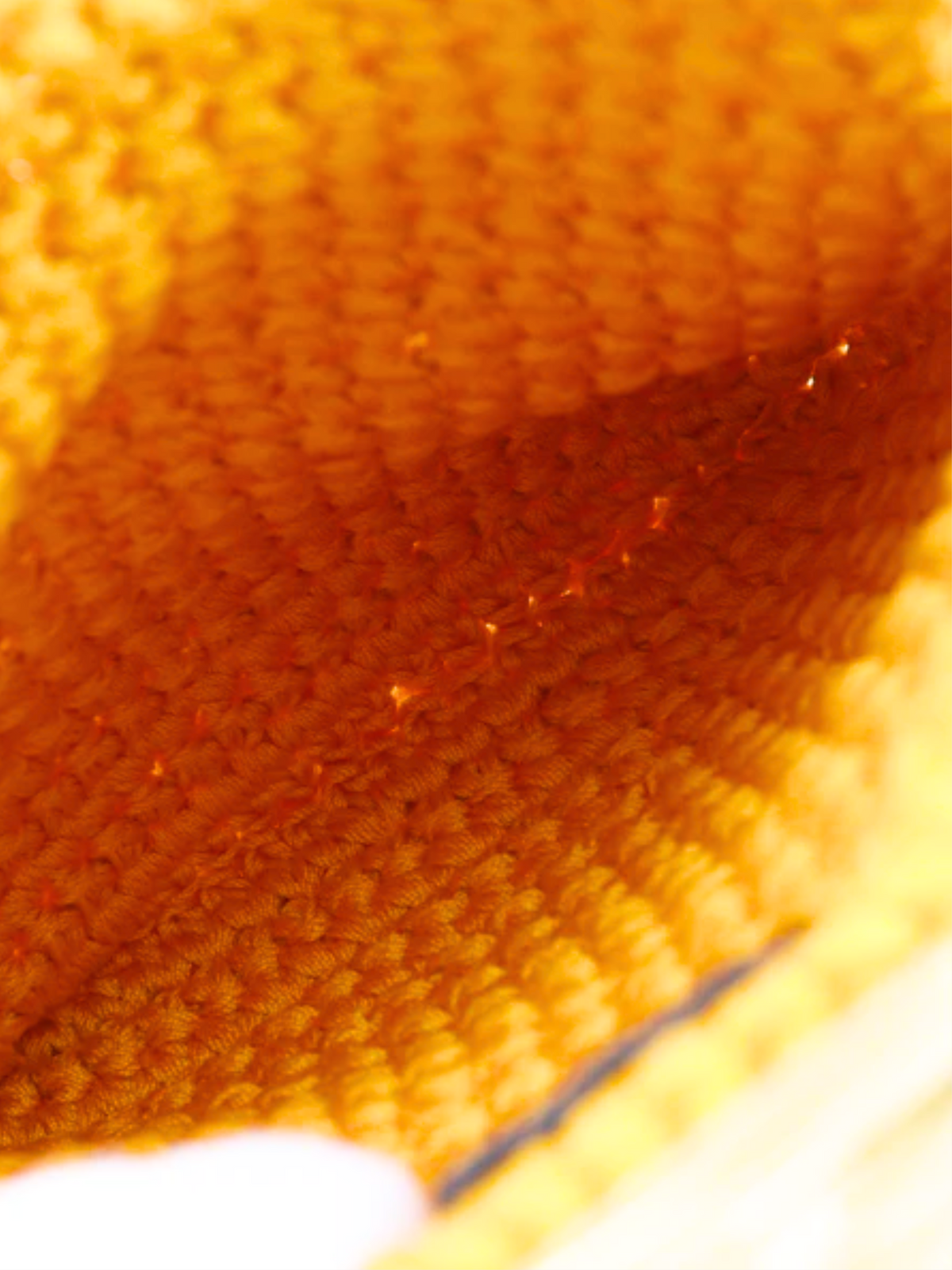 Fendi 2010s Yellow Crochet Two-Way Baguette Bag