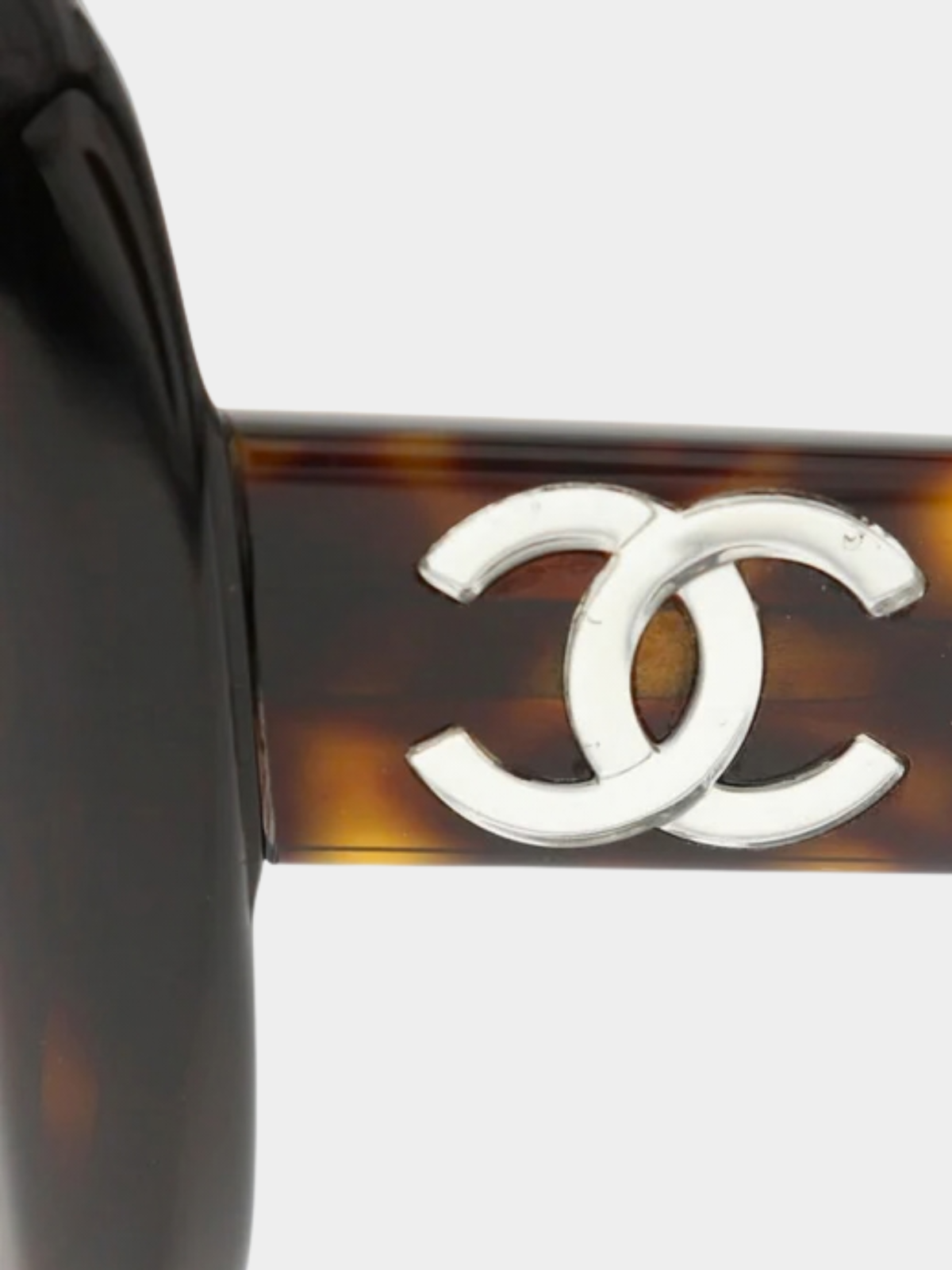 Chanel 2000s Brown Plastic Coco Mark Sunglasses