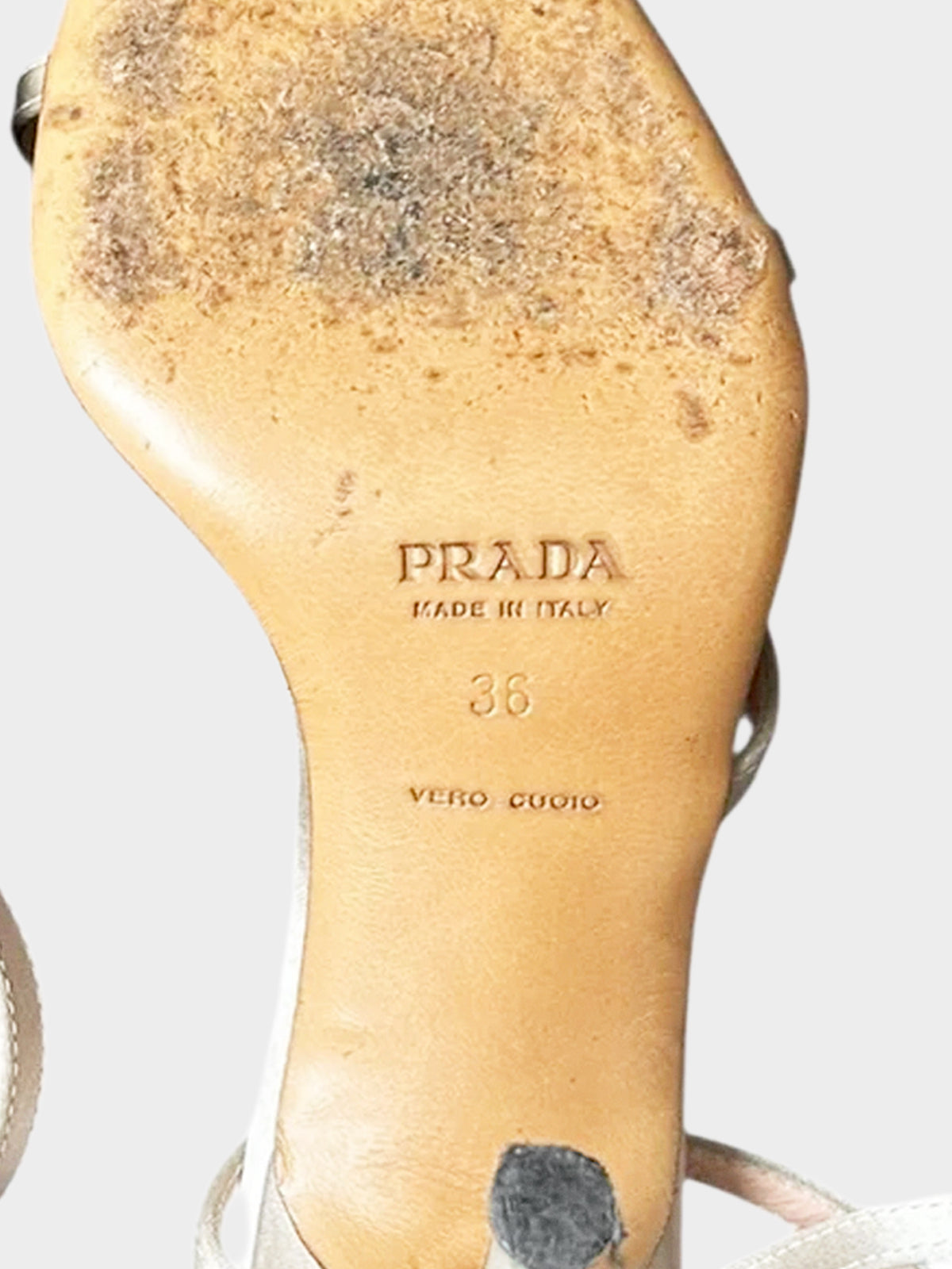 Prada 1990s Beige Satin Floral Rose Heels