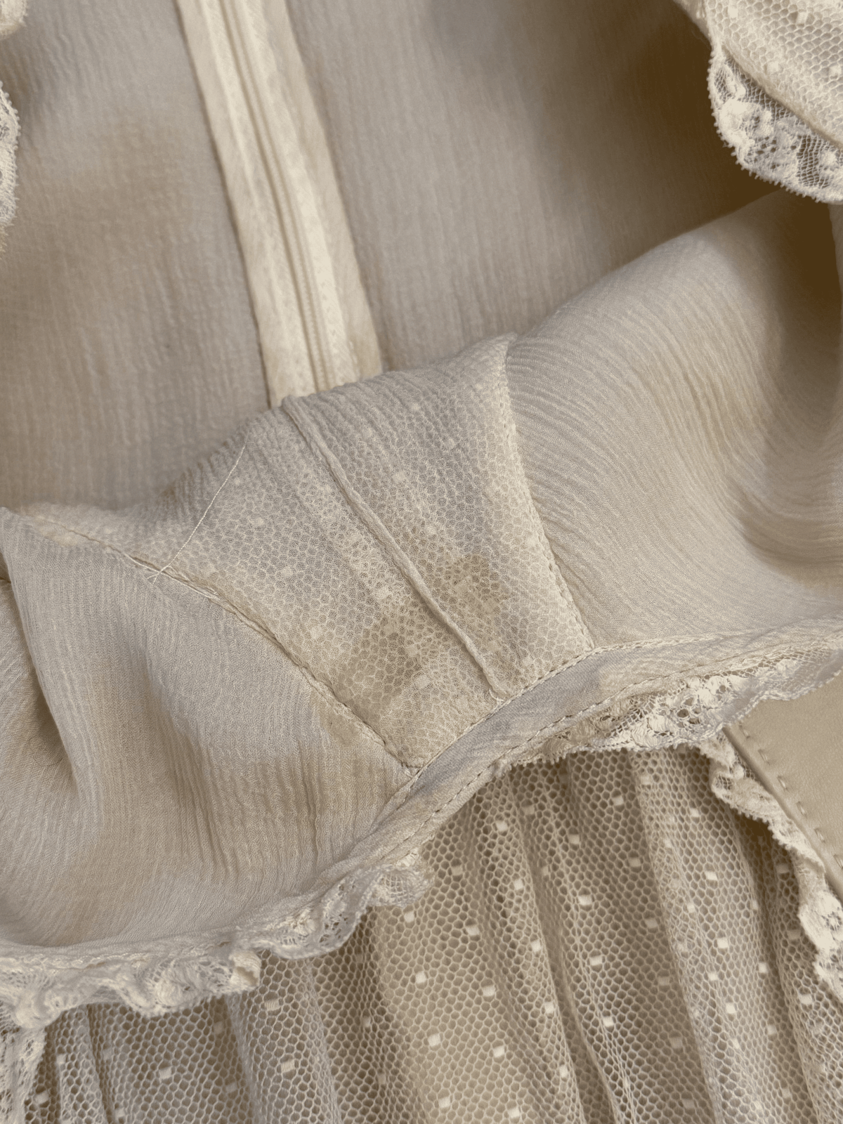 Alexander McQueen SS 2005 Ivory Lace Corset Top