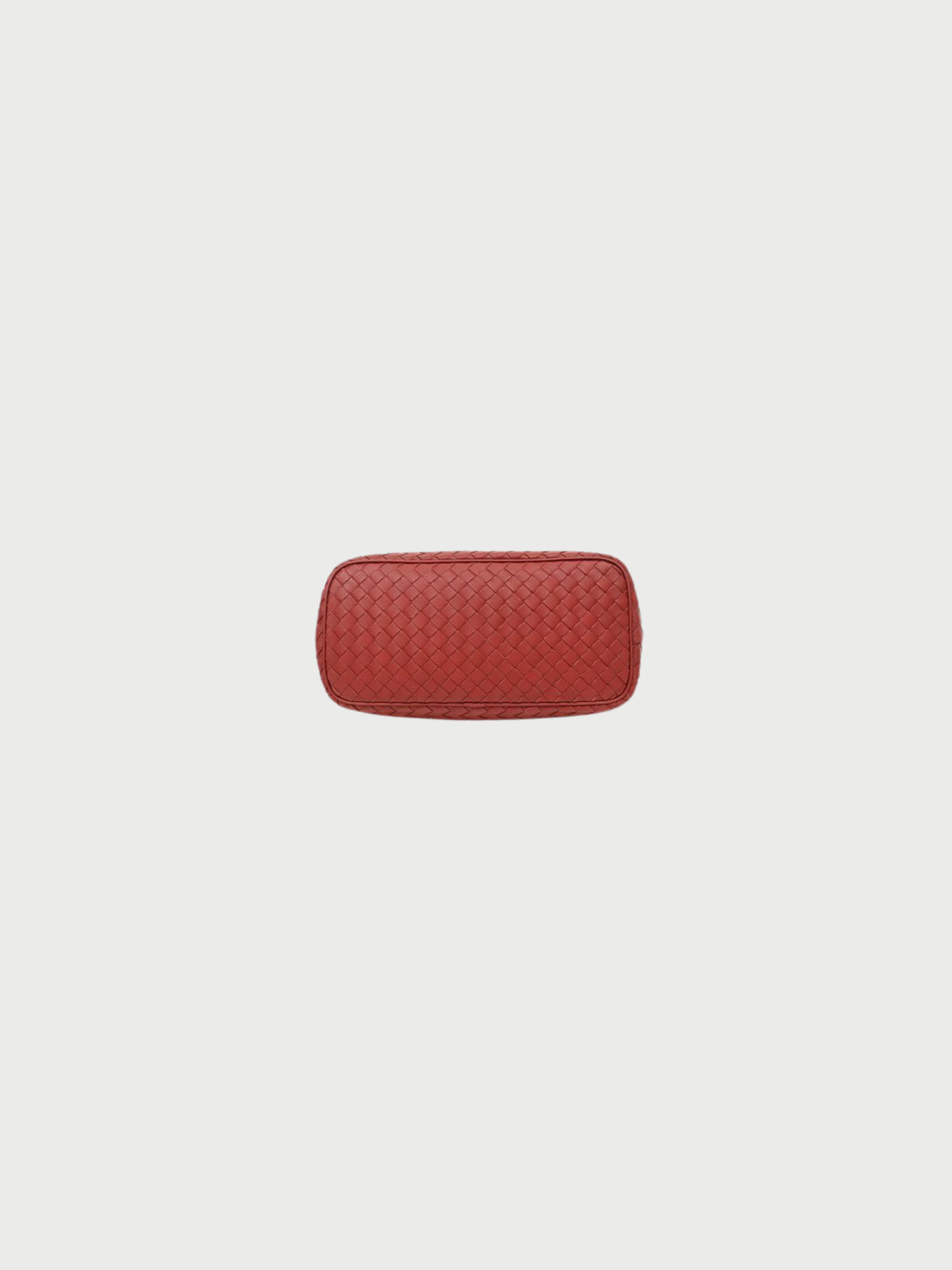 Bottega Veneta 2000s Red Intrecciato Leather One-Shoulder Bag