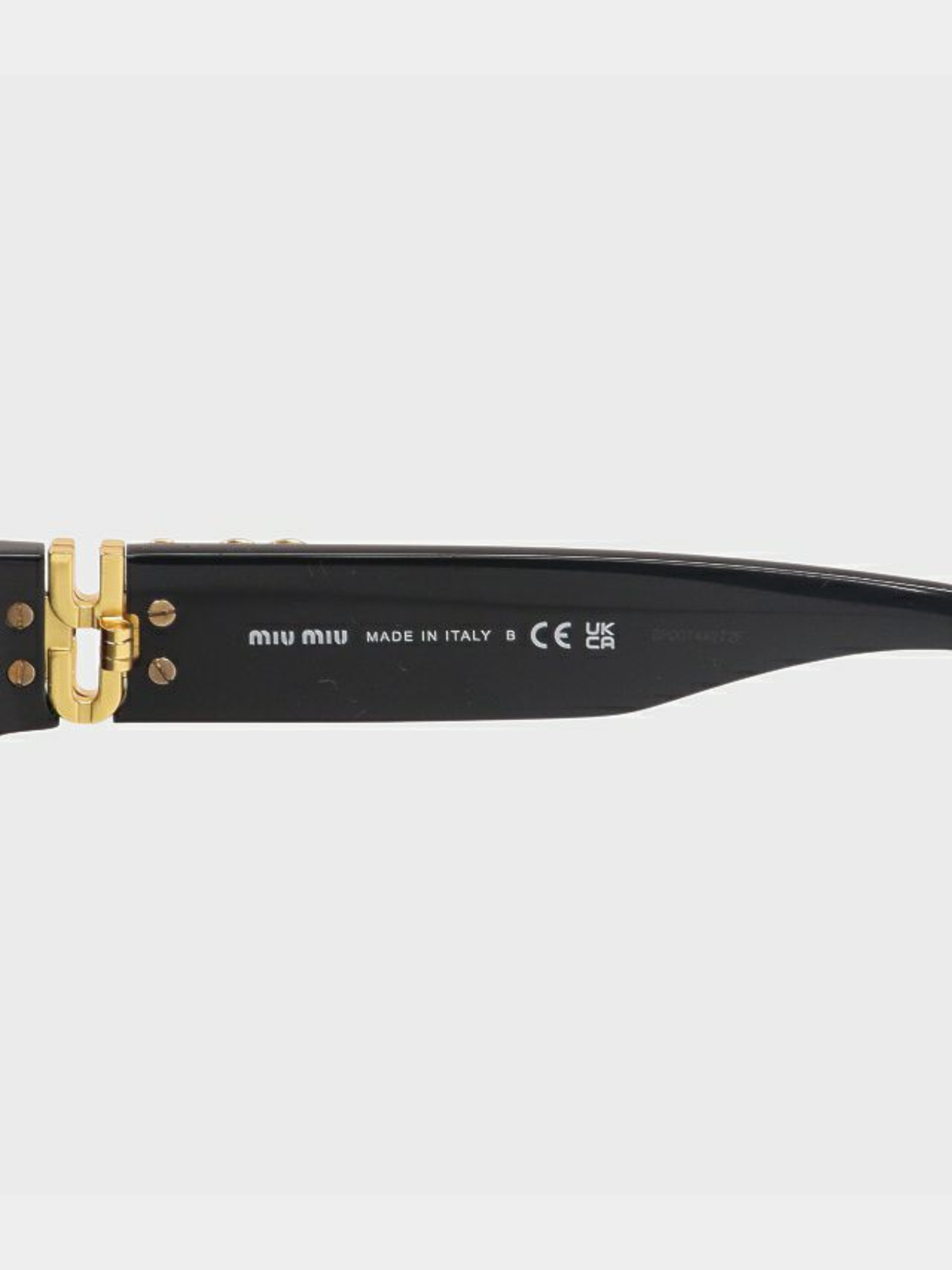 Miu Miu 2000s Black Plastic Logo Sunglasses
