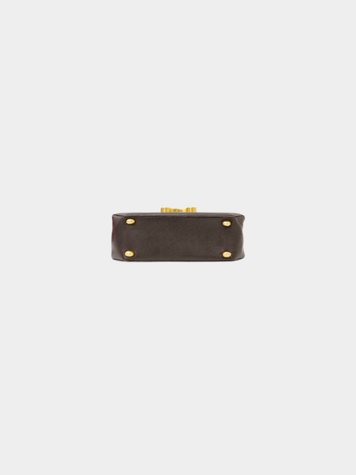 Celine 2000s Brown Triomphe Leather 2-Way Bag