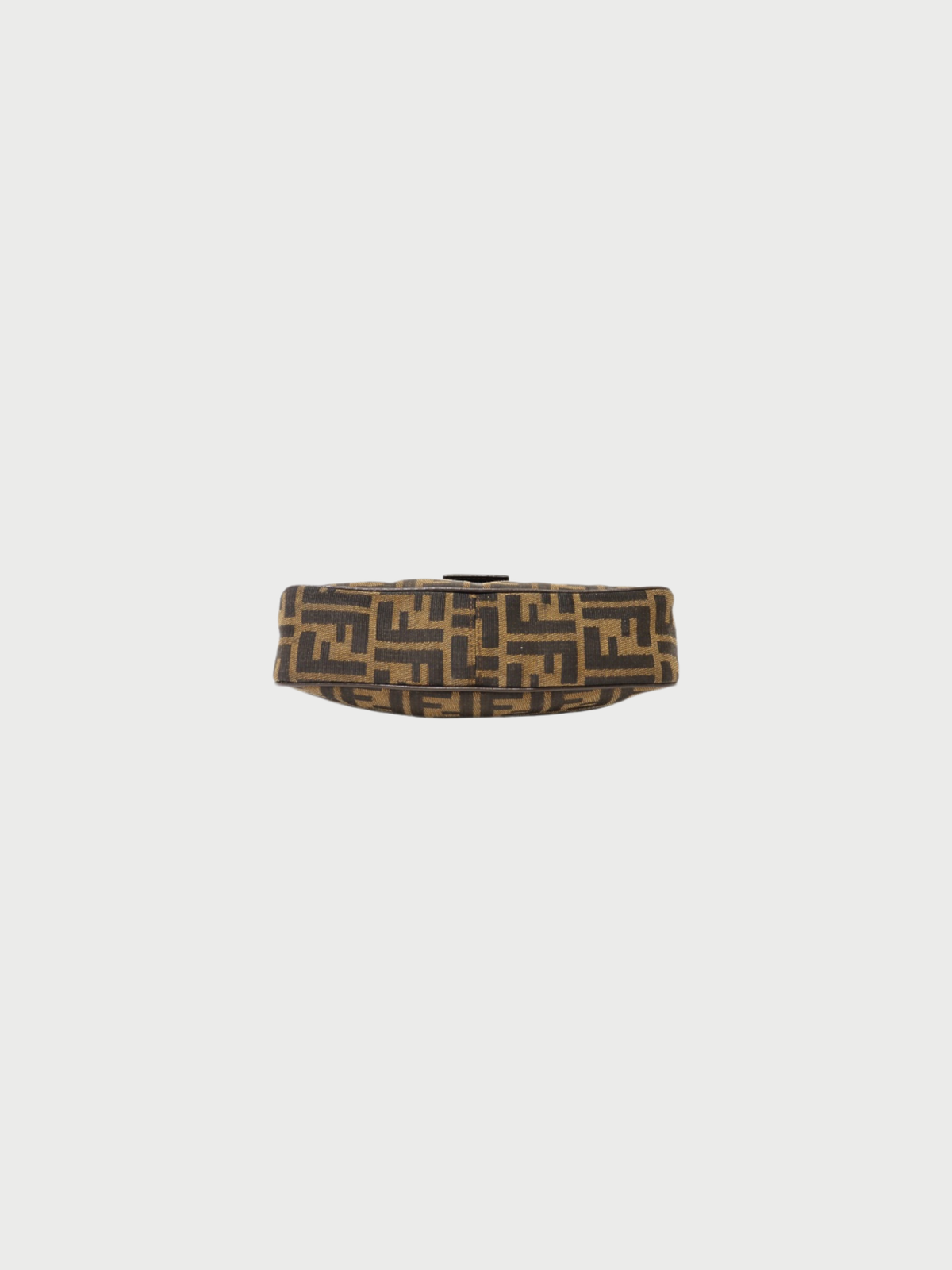 Fendi 2000s Brown Zucca Canvas Leather One-Shoulder Bag
