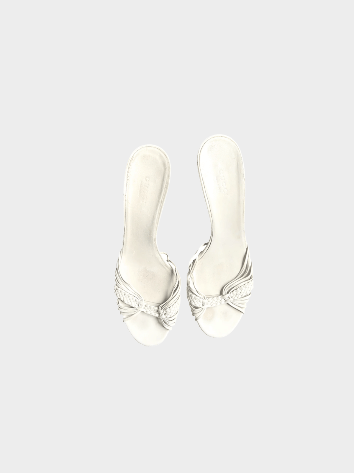 Gucci by Tom Ford 2000s White Bamboo Mules